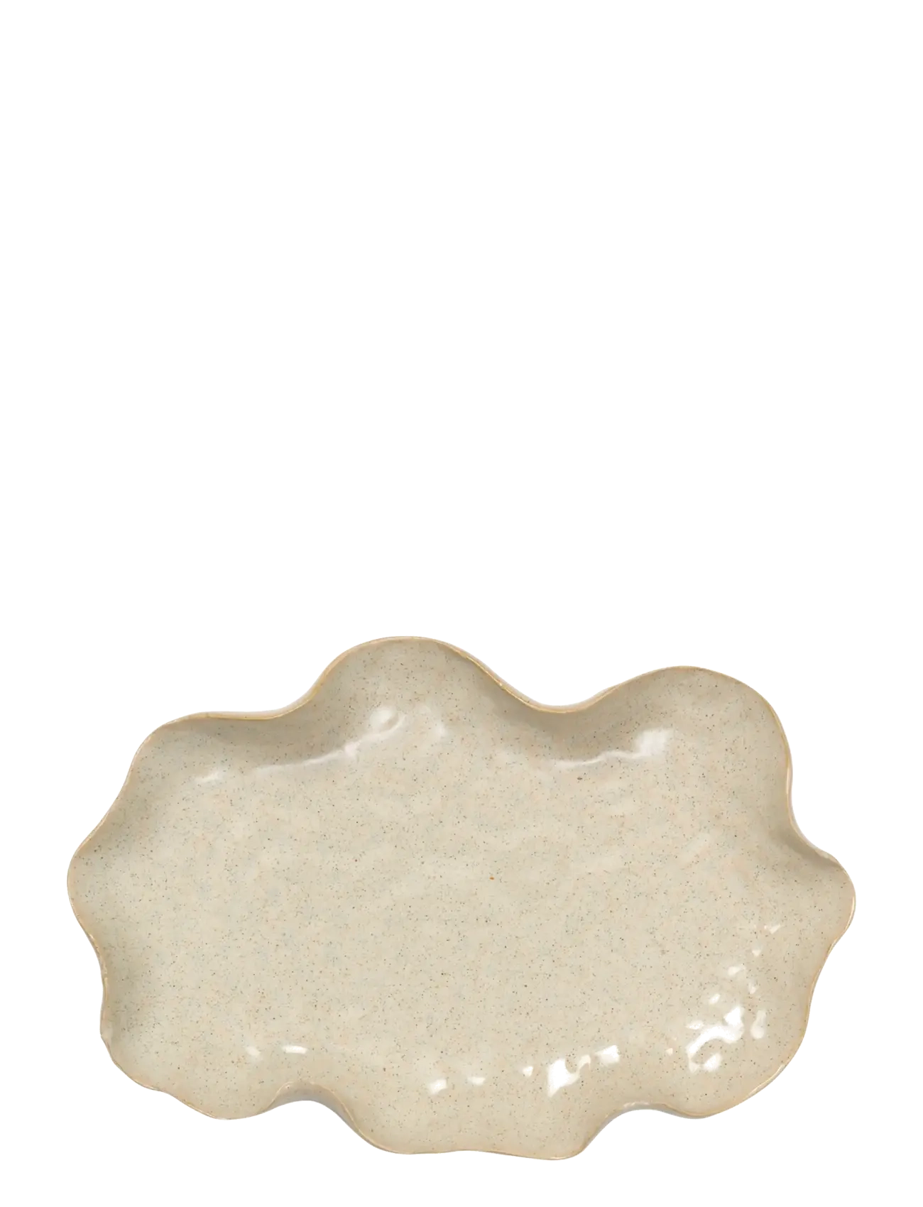 Broste Copenhagen Cori Deco Plate, Decorative Platters, Creme, Str: W 24CM