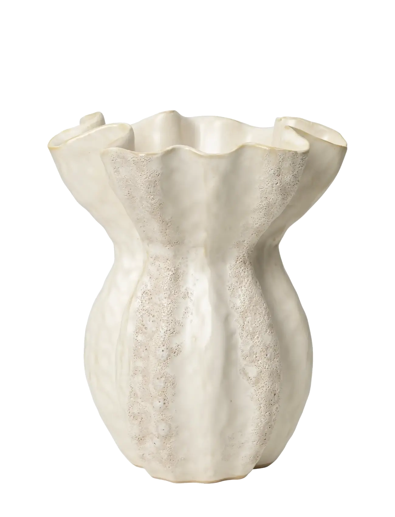 Broste Copenhagen Cori Vase - Konfirmation - WHITE / white