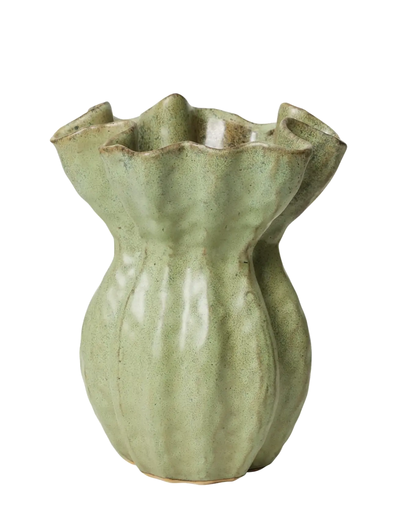 Broste Copenhagen Cori Vase, Vase, Grøn, Str: W 19.2CM