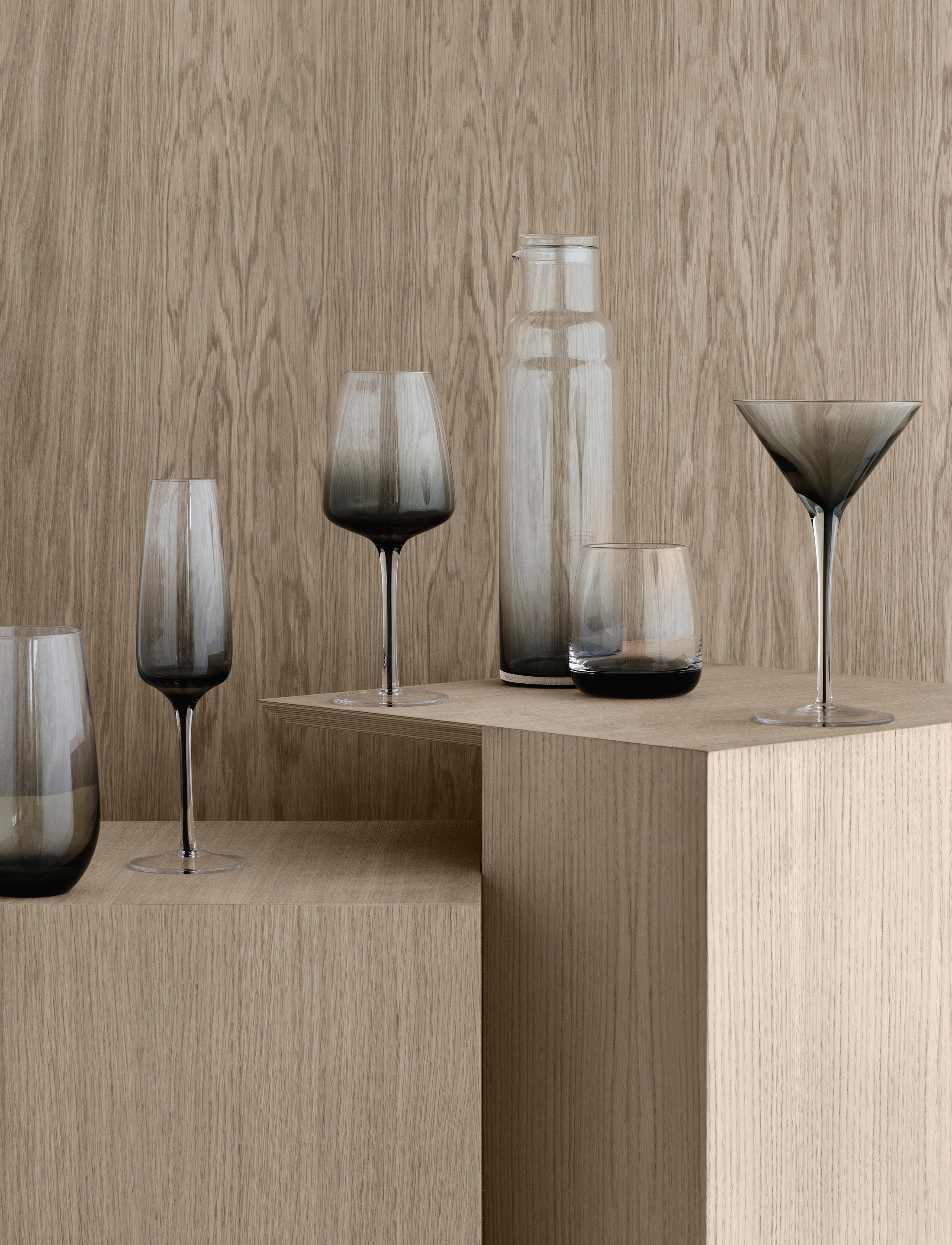 Broste Copenhagen Drikkeglas 'Smoke' Glas, 35 CL, Glass, Grau - Drinking Homeware