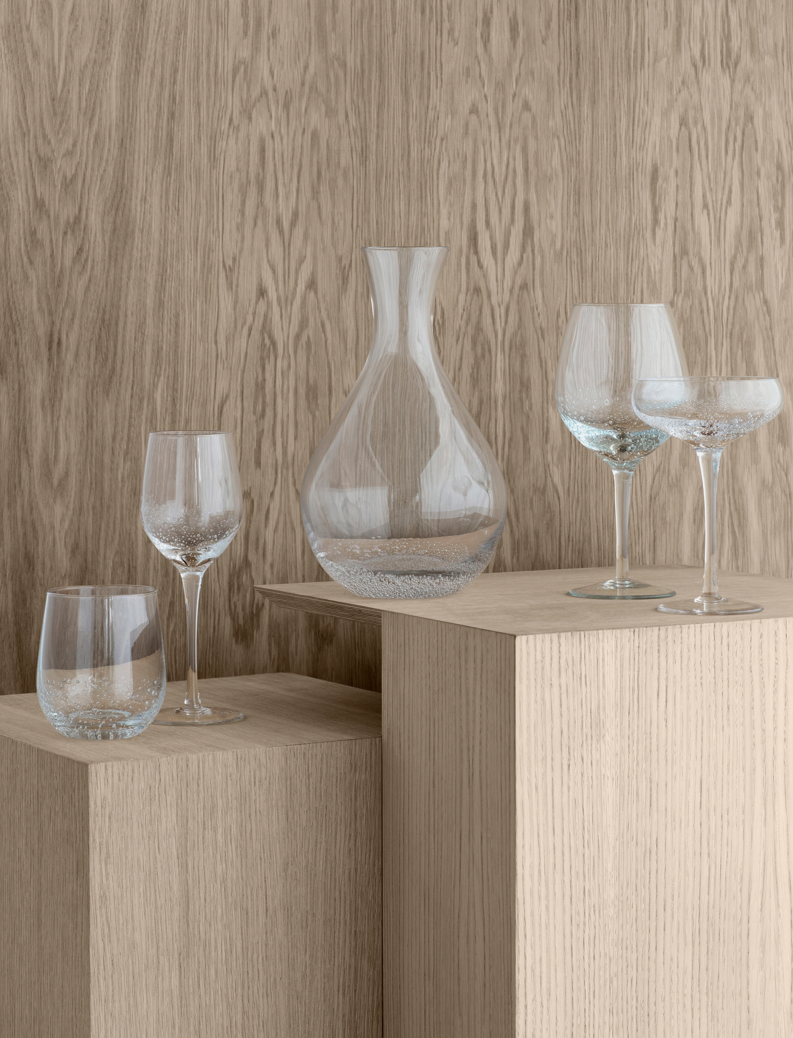 Broste Copenhagen Rødvinsglas 'Bubble' Glas, 65 CL, Wine Glass, Nackt - Red Glasses, Homeware