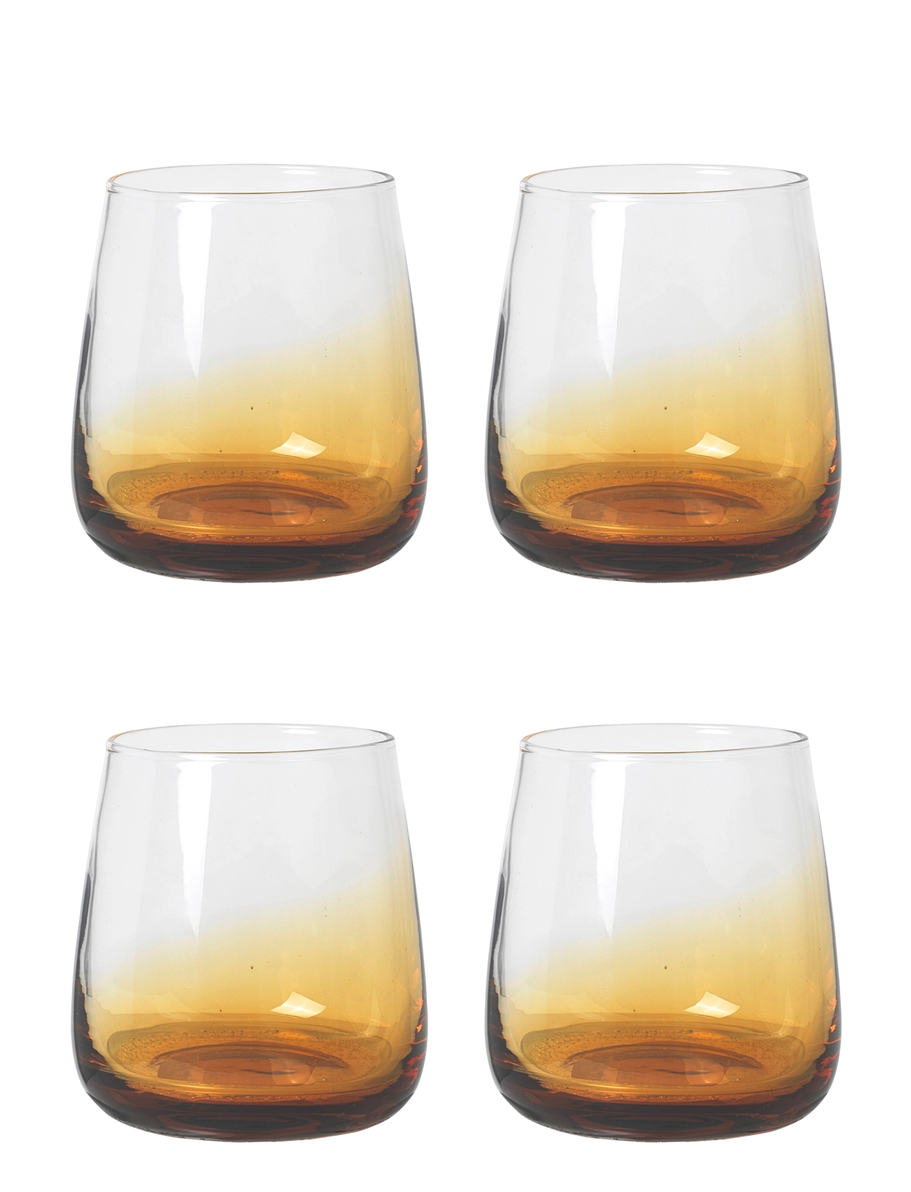 Broste Copenhagen Drinking glass Amber - Broste Copenhagen - CARAMEL / clear