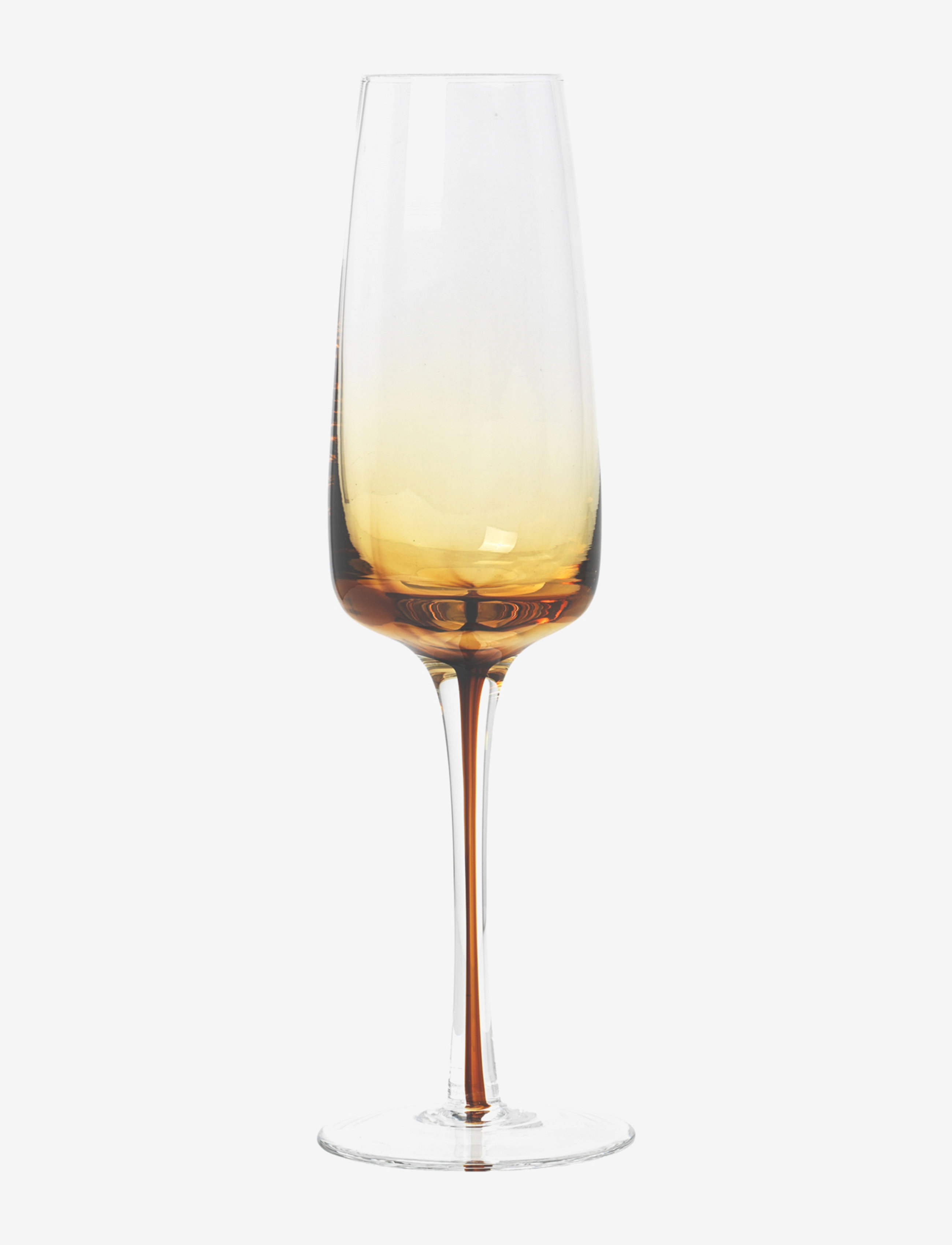 Broste Copenhagen Amber Champagne glass - Glas - CARAMEL / clear