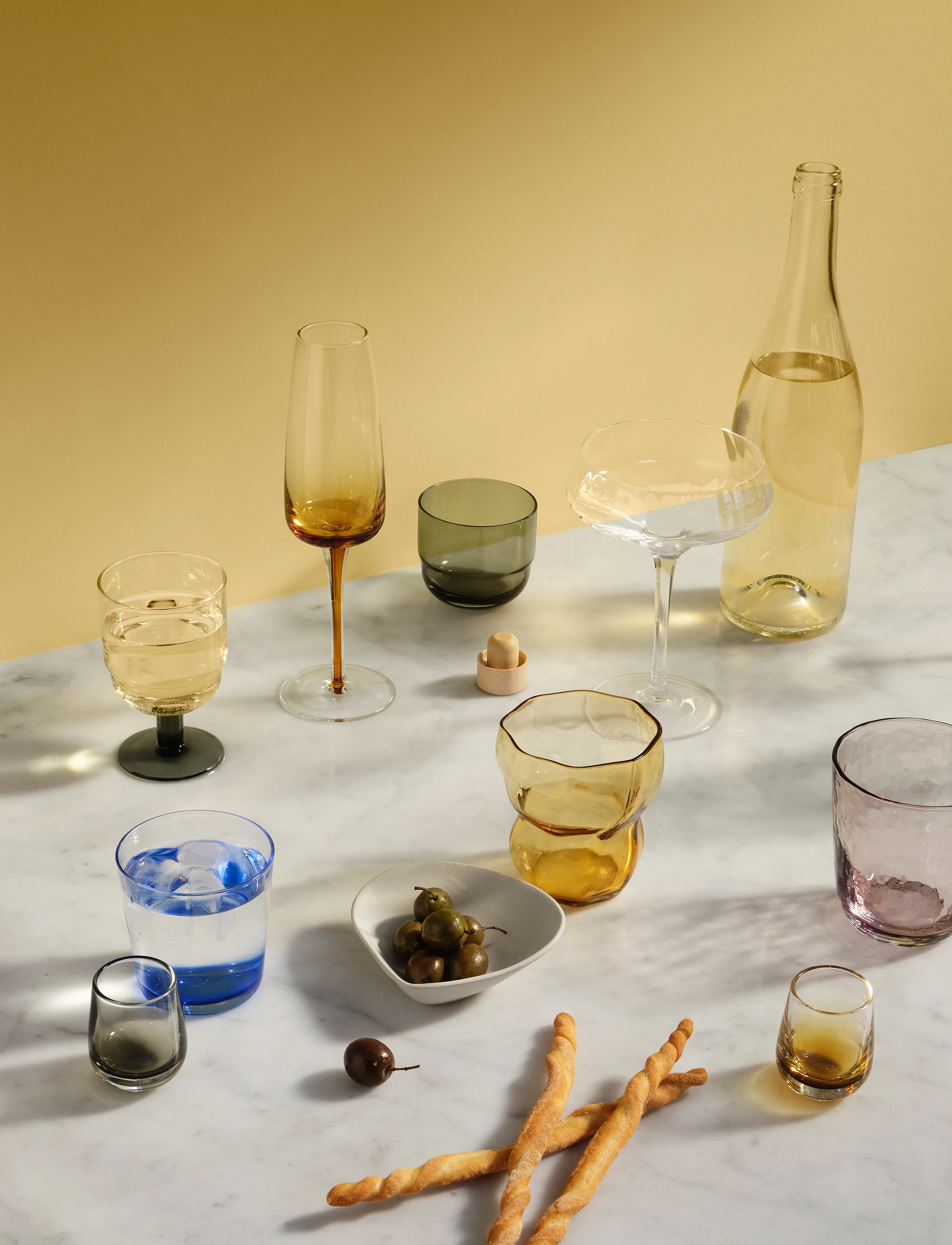 Broste Copenhagen Champagne Glas 'Amber' Glas, 20 CL, Glass, Nackt - Homeware