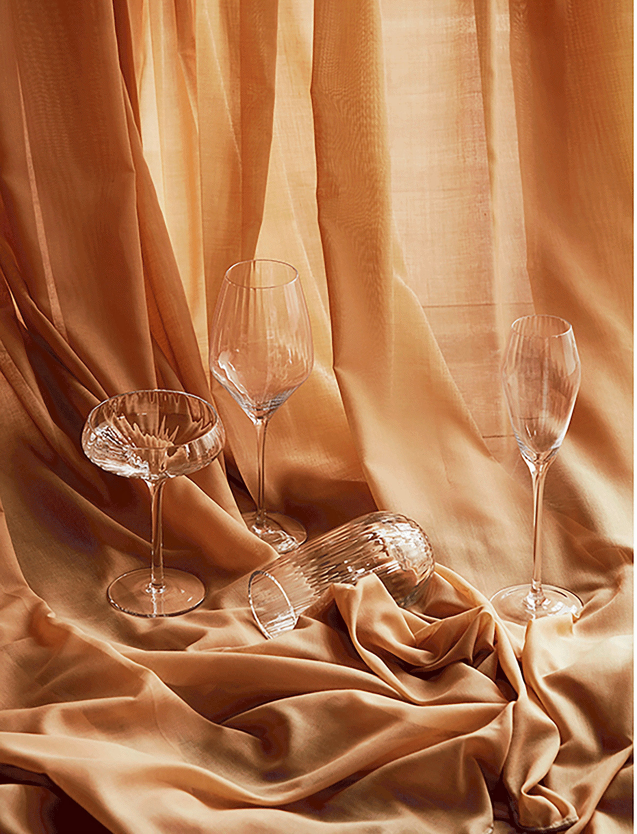 Broste Copenhagen - Champagne glass Sandvig - najniższe ceny - clear - 1