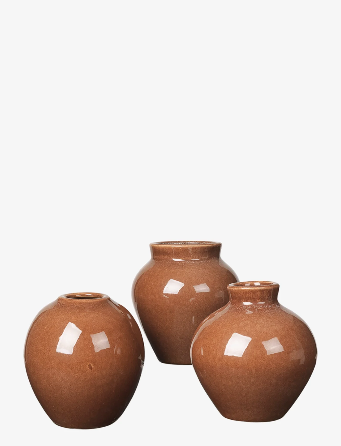 Broste Copenhagen - VASE 'INGRID' - small vases - caramel - 0