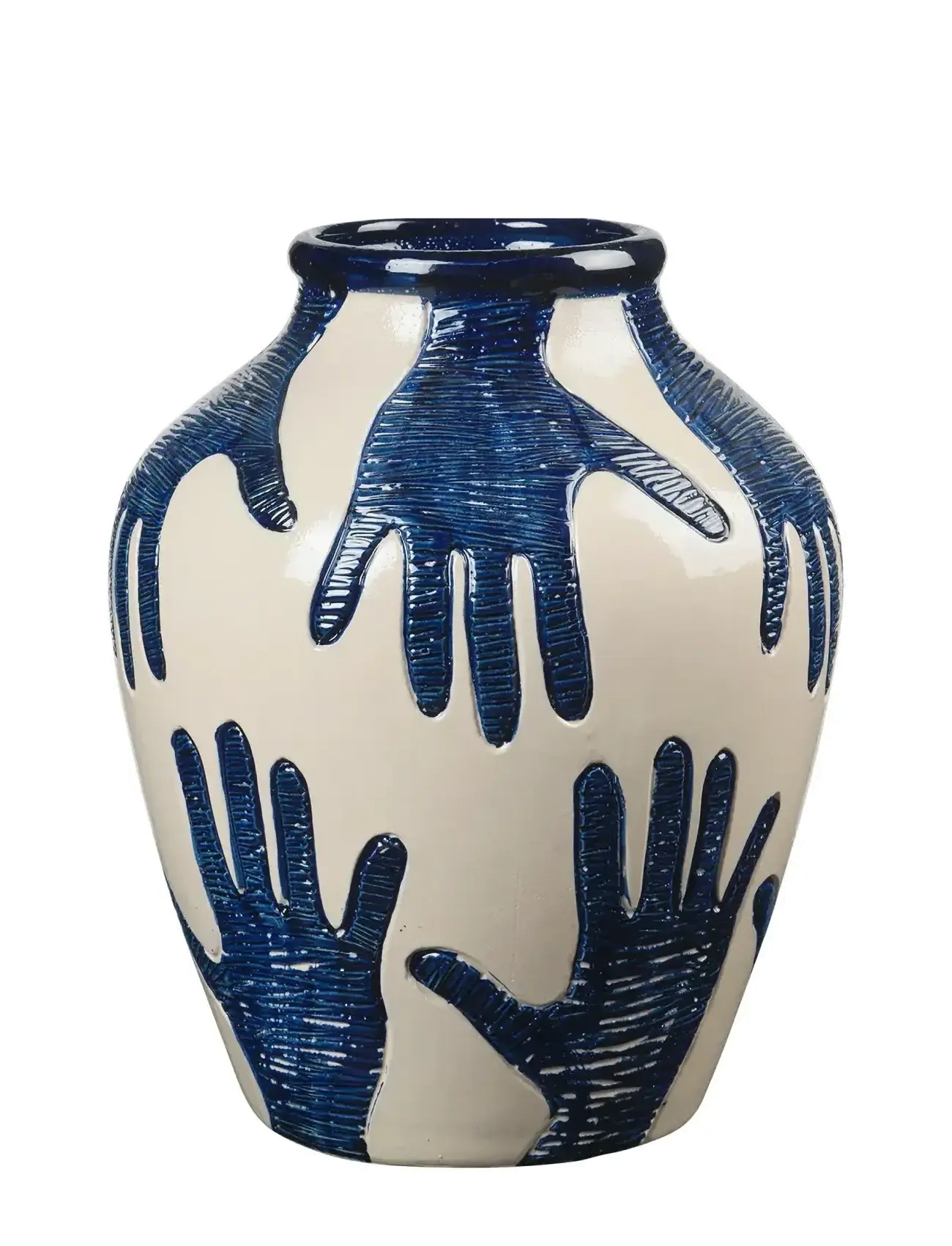 Broste Copenhagen Mime Vase - Confirmation gifts - INTENSE BLUE / RAINY DAY / gold