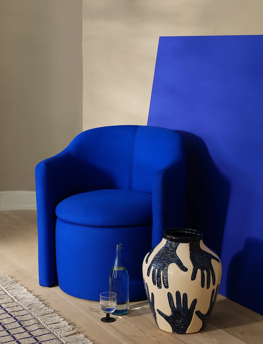 Broste Copenhagen - Mime Vase - vaasid - intense blue / rainy day - 0