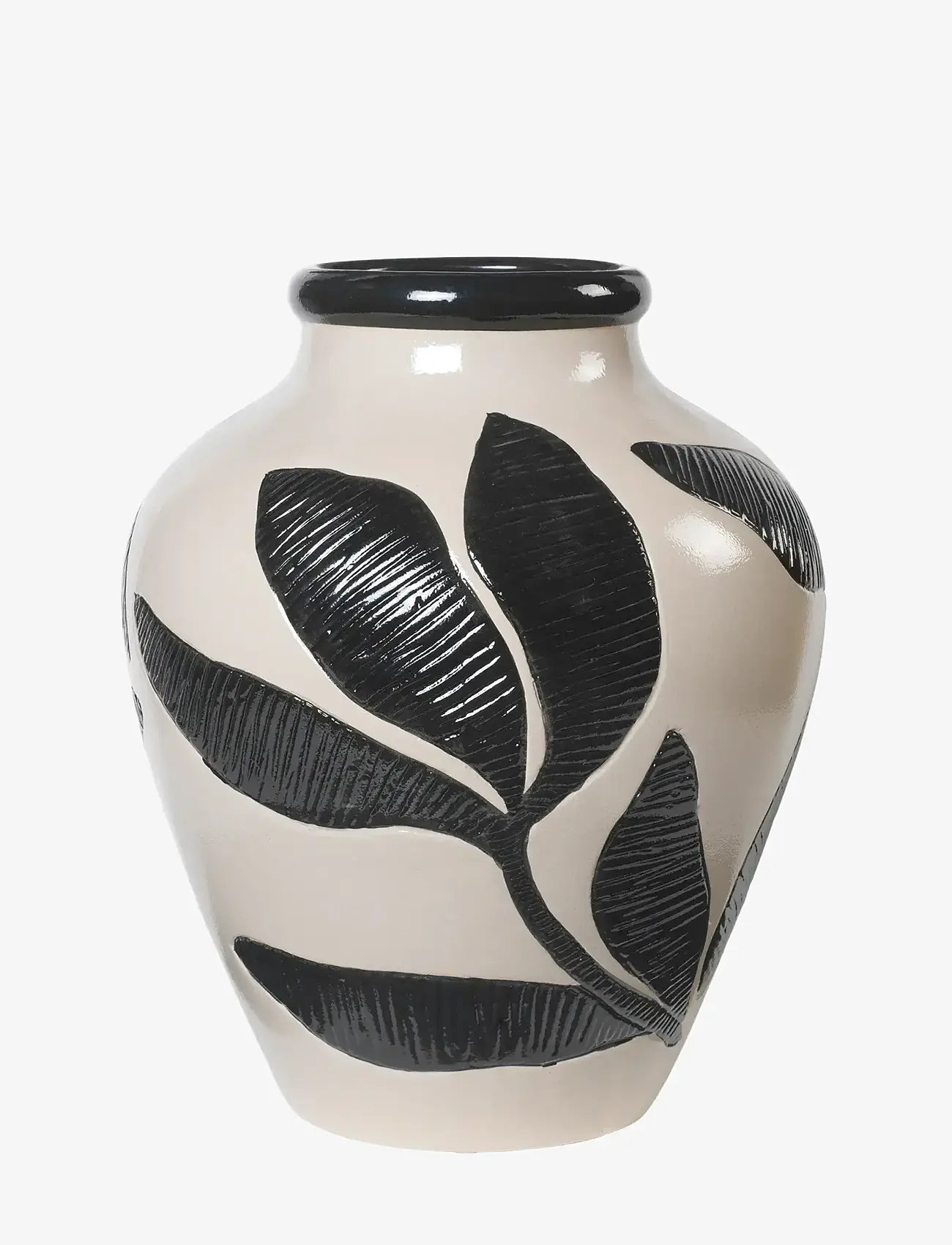 Broste Copenhagen - Herbert Vase - geburtstagsgeschenke - black/rainy day grey - 0