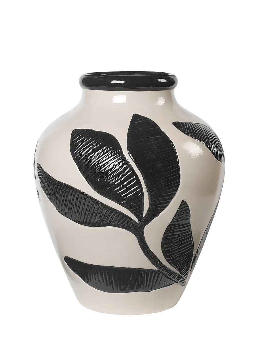 Broste Copenhagen - Herbert Vase - vasen - black/rainy day grey - 1