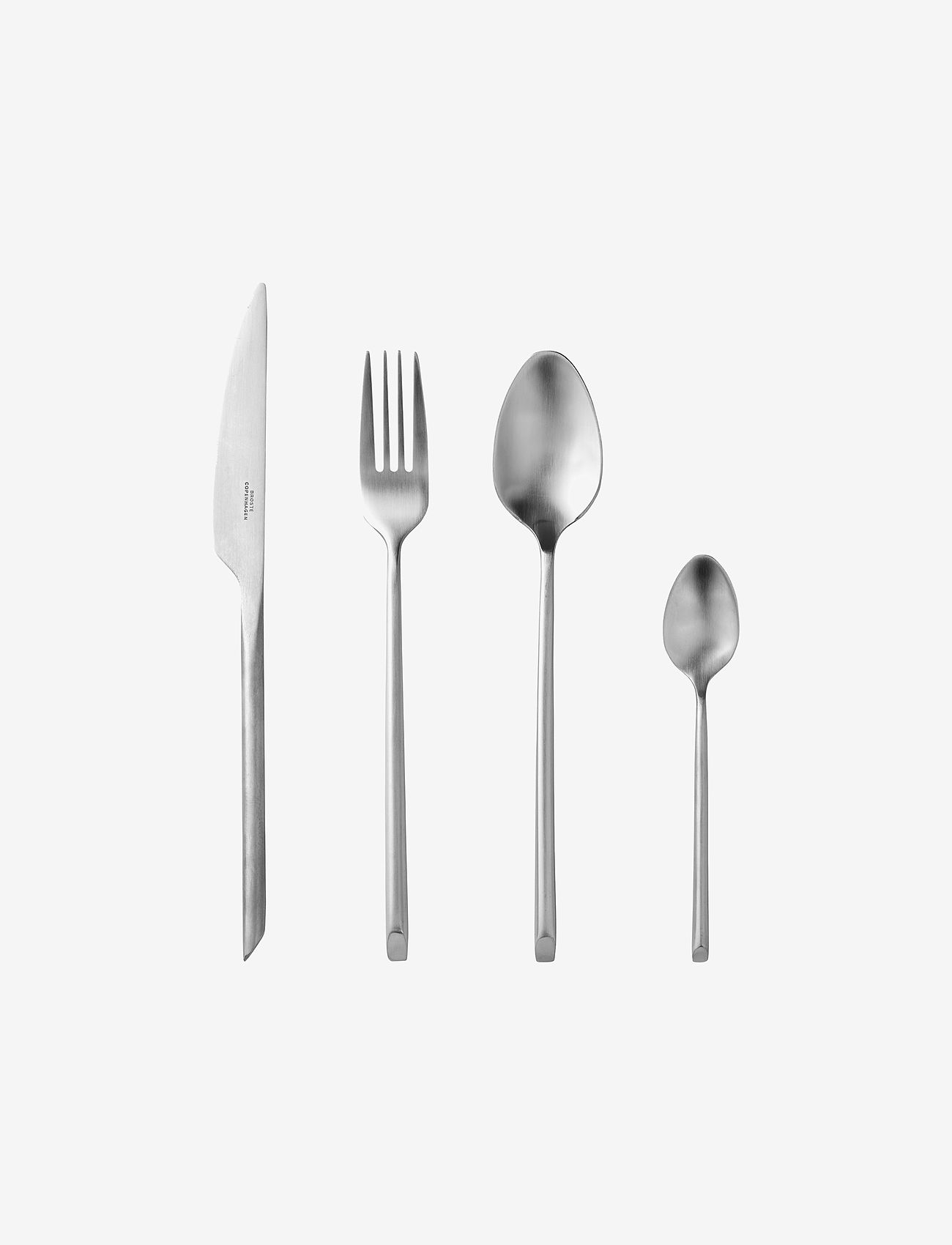 Broste Copenhagen - Cutlery set Sletten - 16 pcs - cutlery sets - full satin, forged - 0