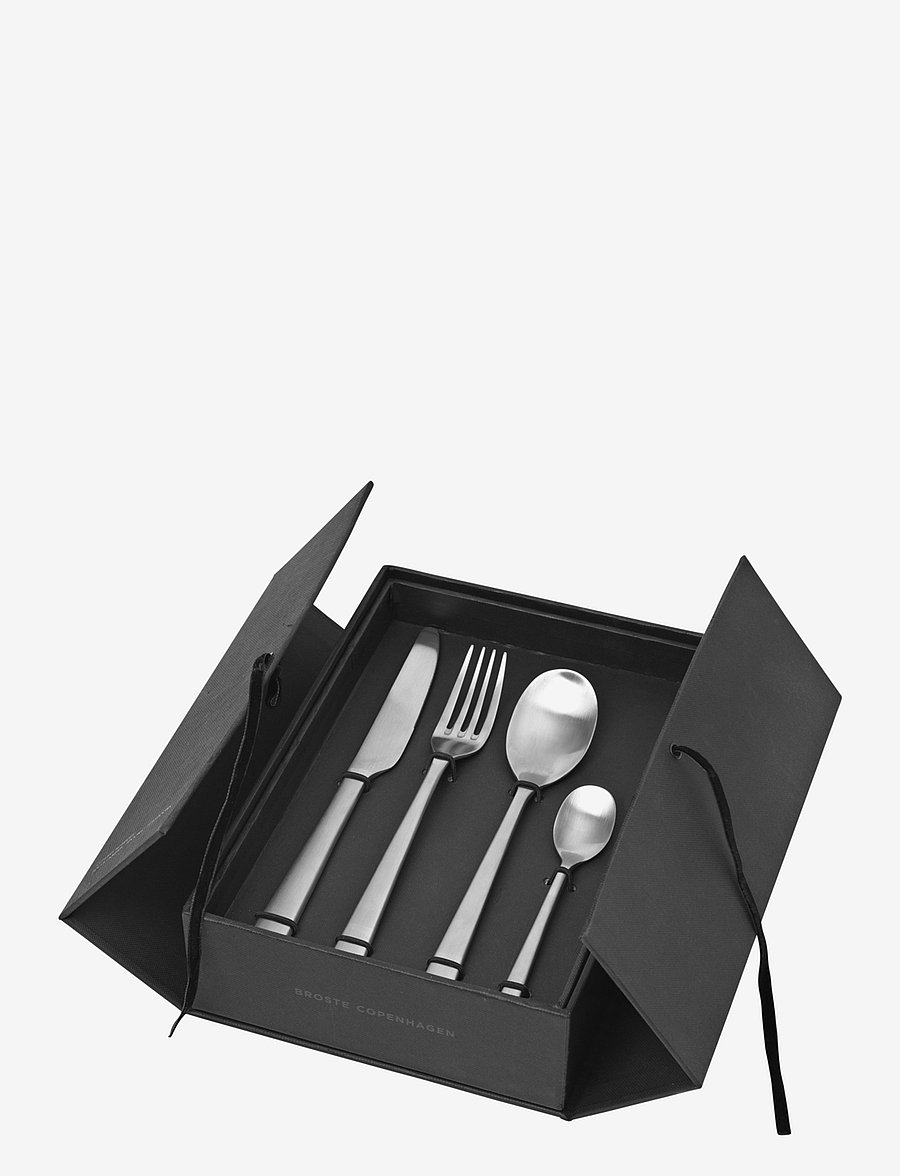 Broste Copenhagen - Cutlery set Hune 16 pcs - söögiriistakomplektid - brushed satin - 0