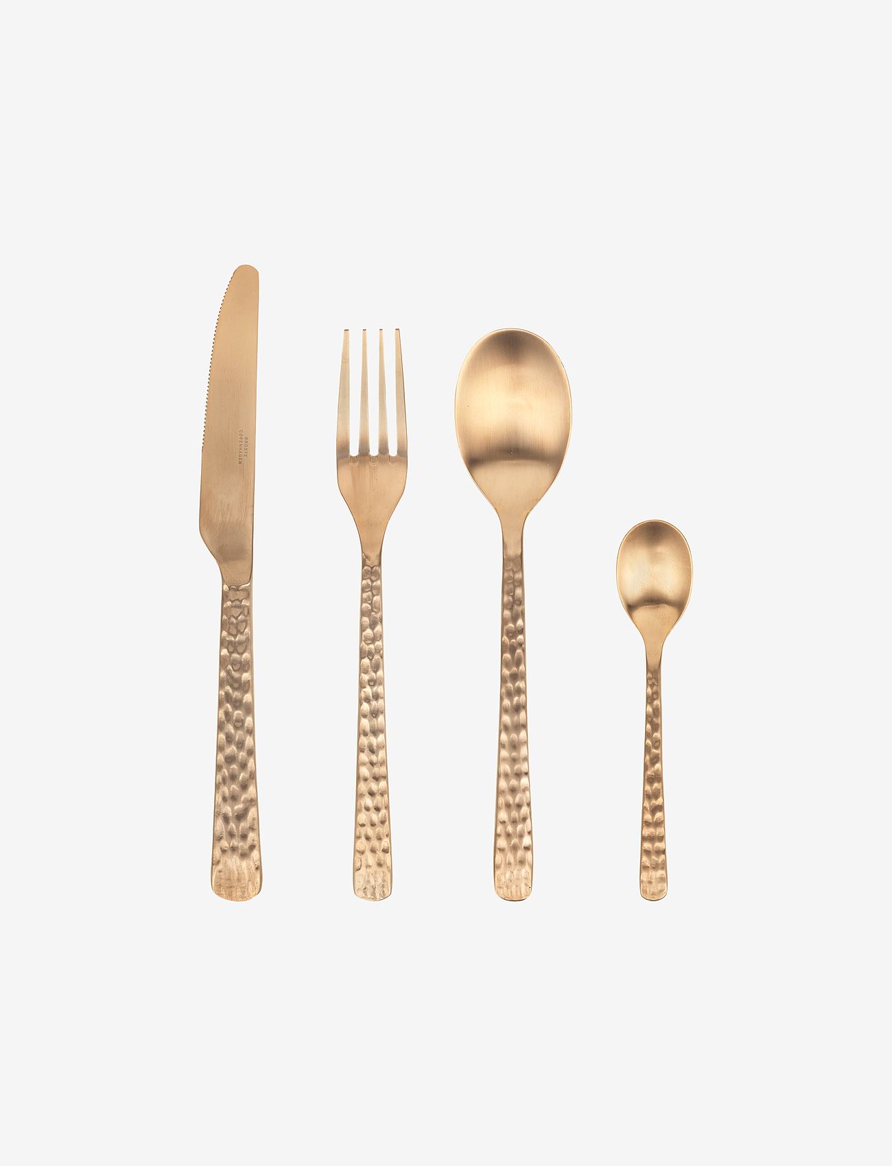 Broste Copenhagen - HUNE Cutlery set - galda piederumu komplekti - copper hammered - 0