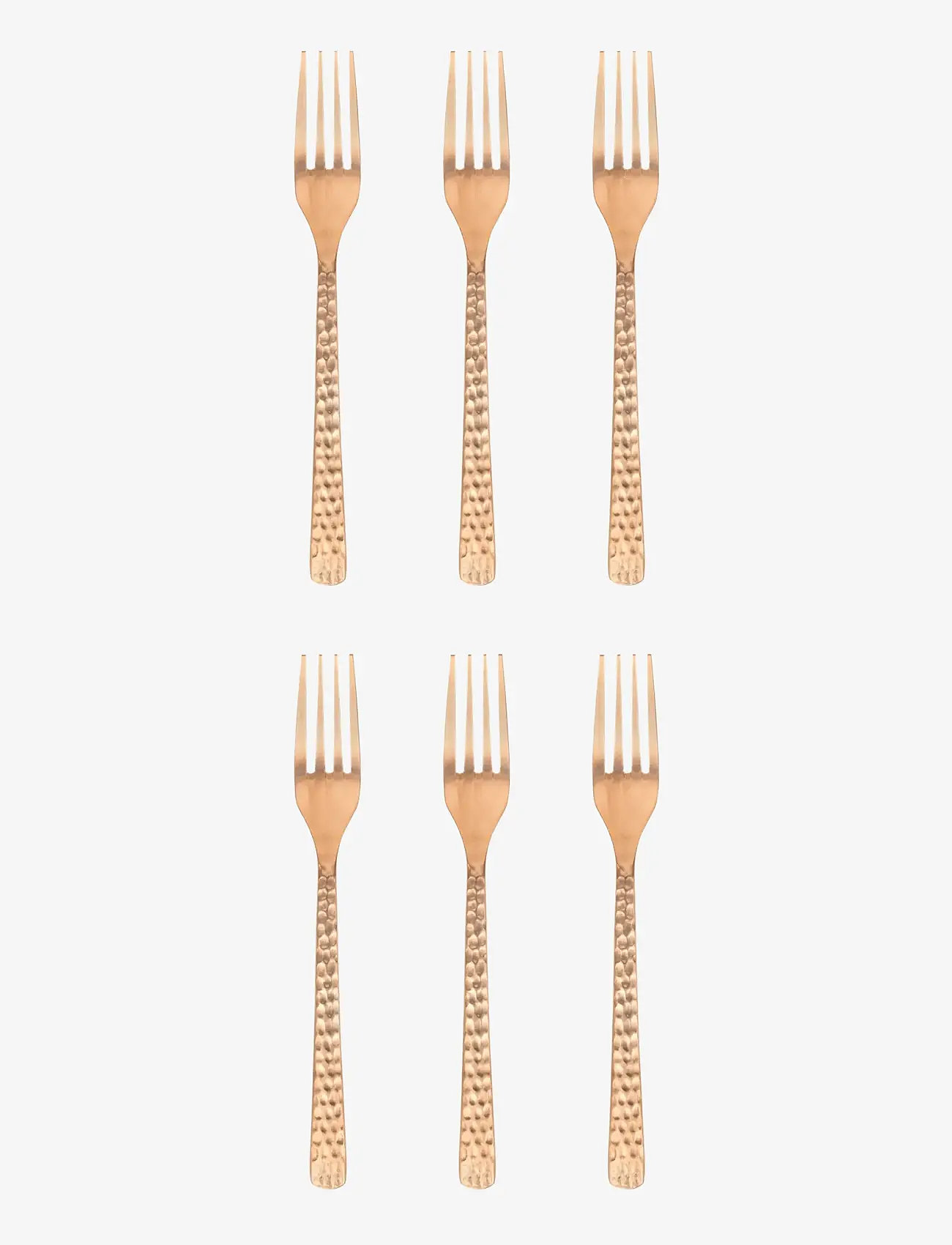 Broste Copenhagen - HUNE Dinner fork - copper hammered - 0