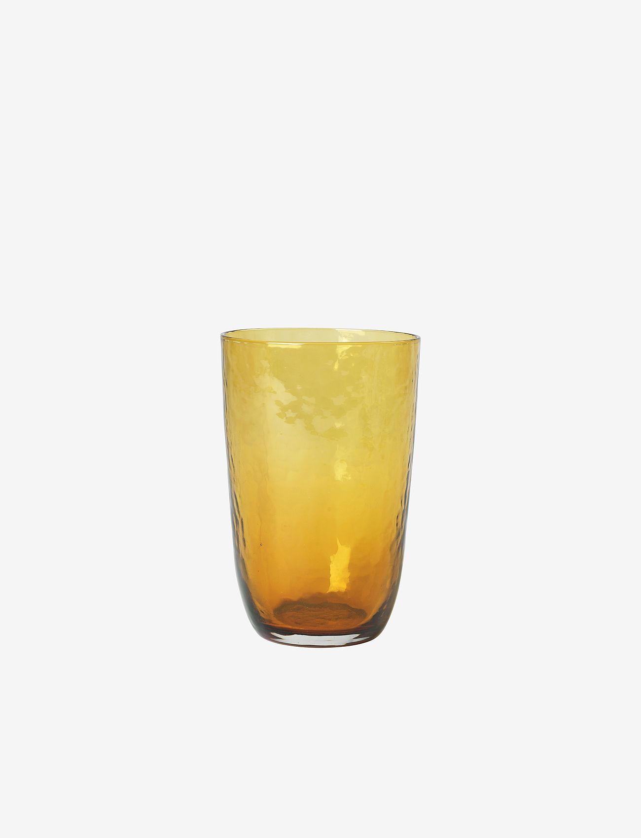 Broste Copenhagen - Drinking glass Hammered - mažiausios kainos - glass amber - 0