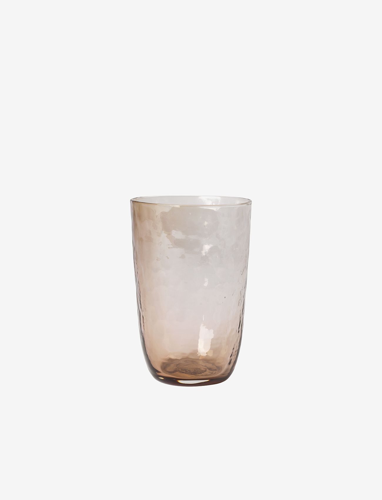 Broste Copenhagen - Drinking glass Hammered - mažiausios kainos - glass brown - 0