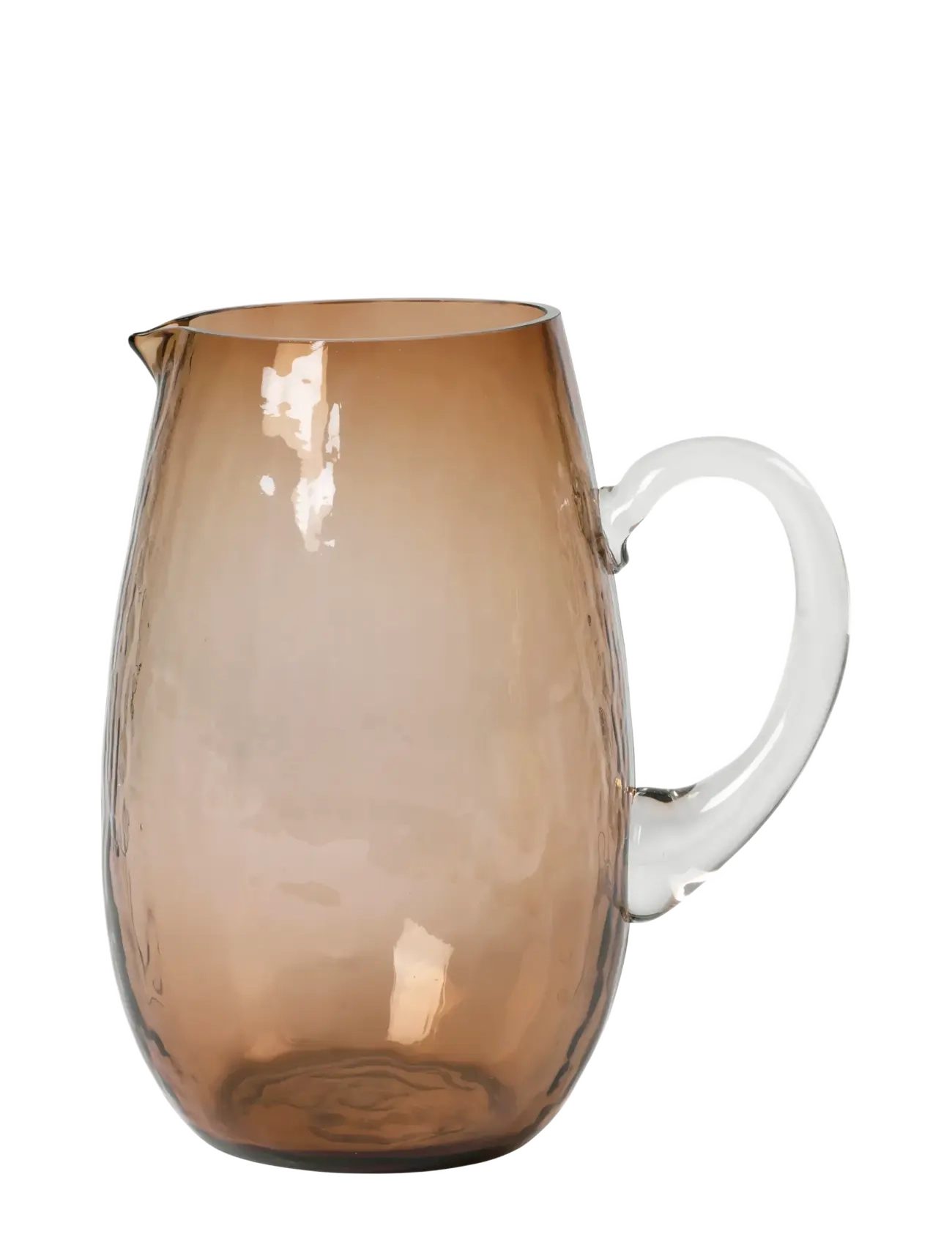 Broste Copenhagen Hammered Jug, 2 L, Jugs & Carafes, Beige - Water Carafes Jugs, Homeware