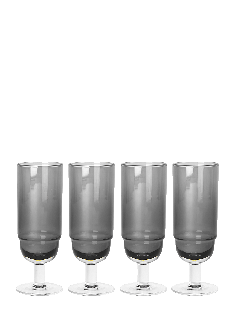 Broste Copenhagen - Champagne glass Nordic bistro - Šampano taurės - grey - 0