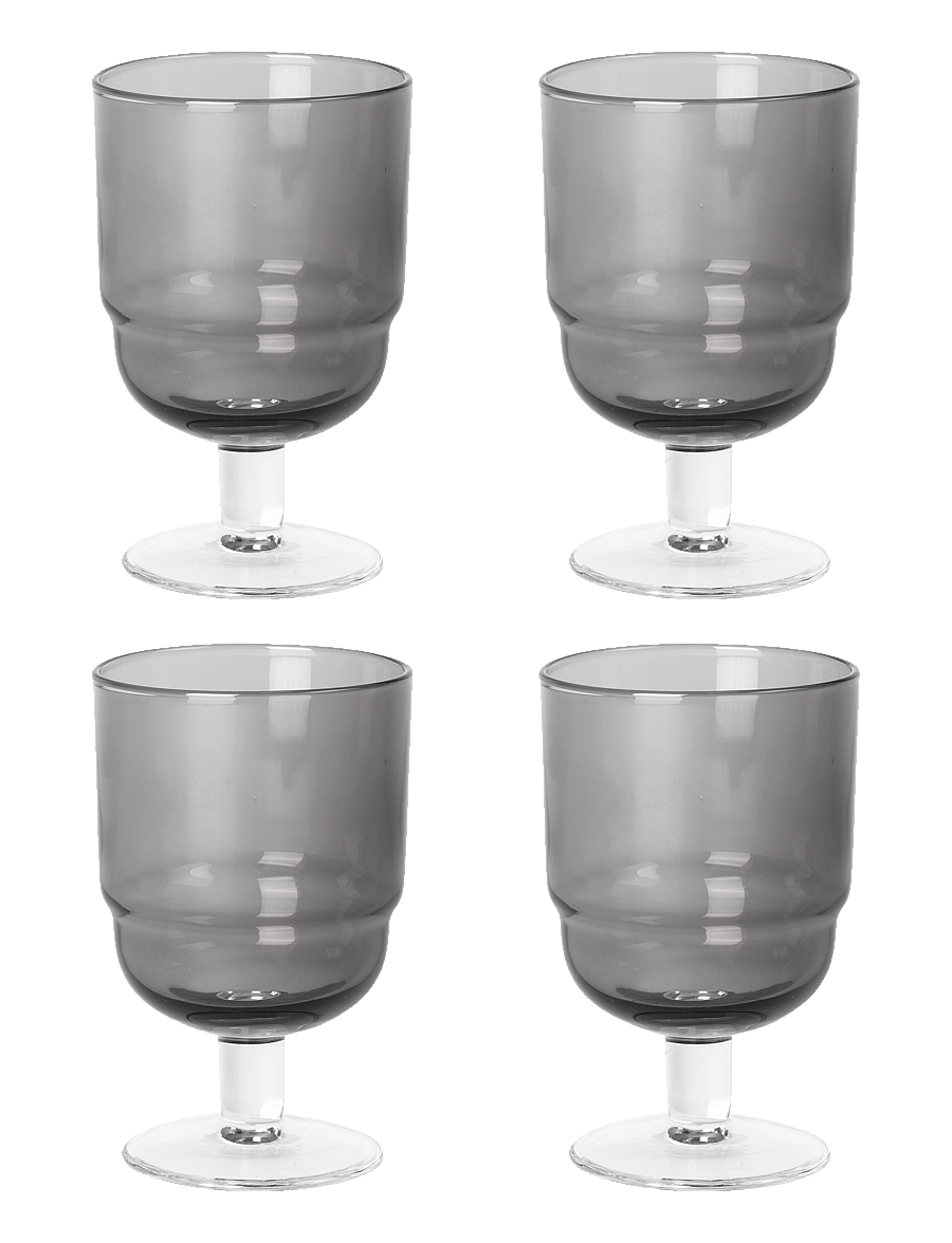 Broste Copenhagen - White wine glass Nordic bistro - valge veini pokaalid - grey - 0