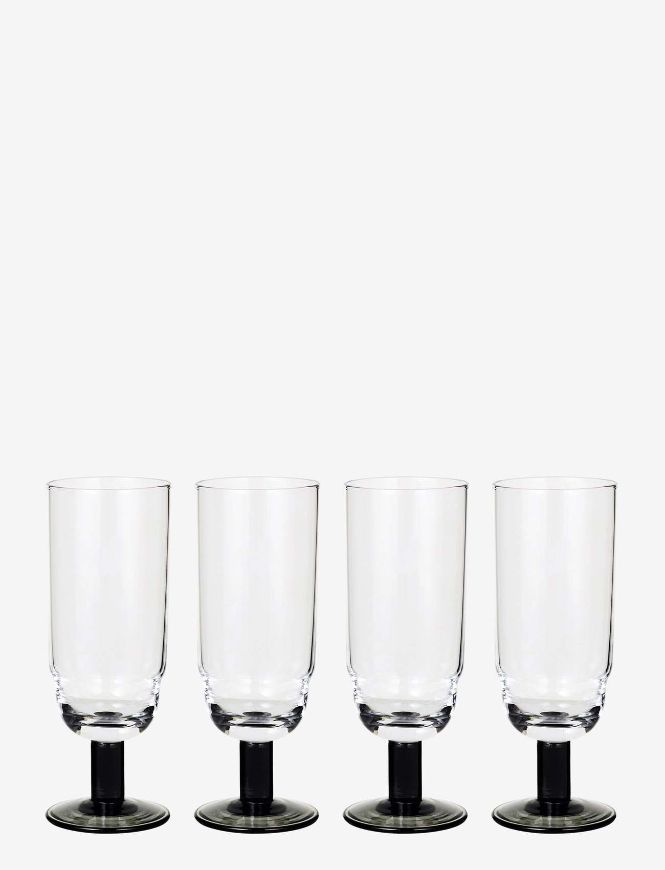 Broste Copenhagen - Nordic Bistro Champagne glass - shop by price - smoke grey/clear - 0