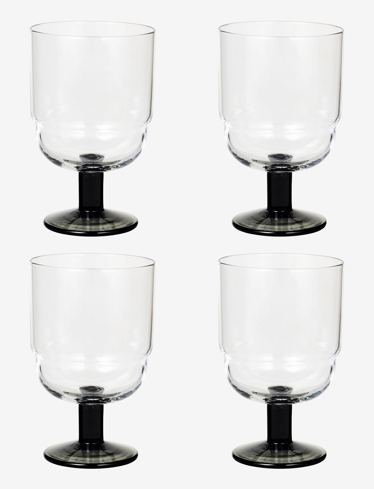 Broste Copenhagen - Nordic Bistro Red wine glass - verres à vin rouge - smoke grey/clear - 1