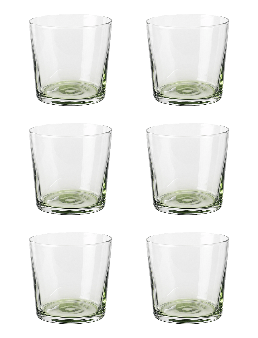 Broste Copenhagen - Hue - trinkgläser - glas clear/olive green - 0