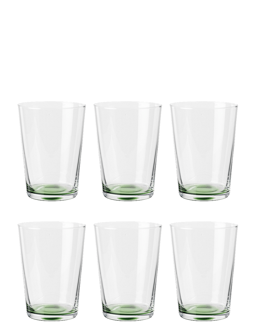 Broste Copenhagen - Hue - trinkgläser - glas clear/olive green - 0