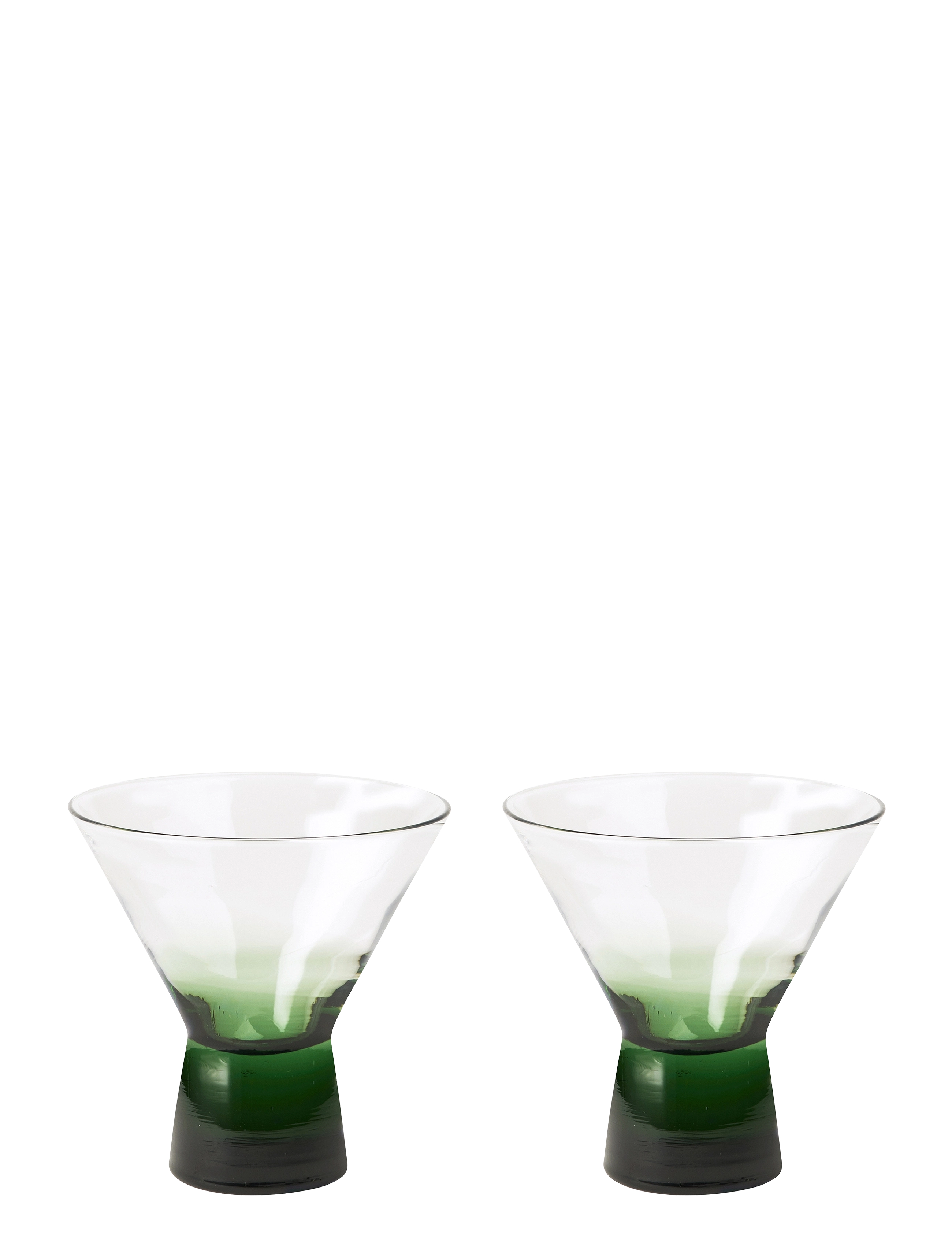 Broste Copenhagen Konus Cocktailglas, 10 CL, Glass, Grün - Cocktail Homeware