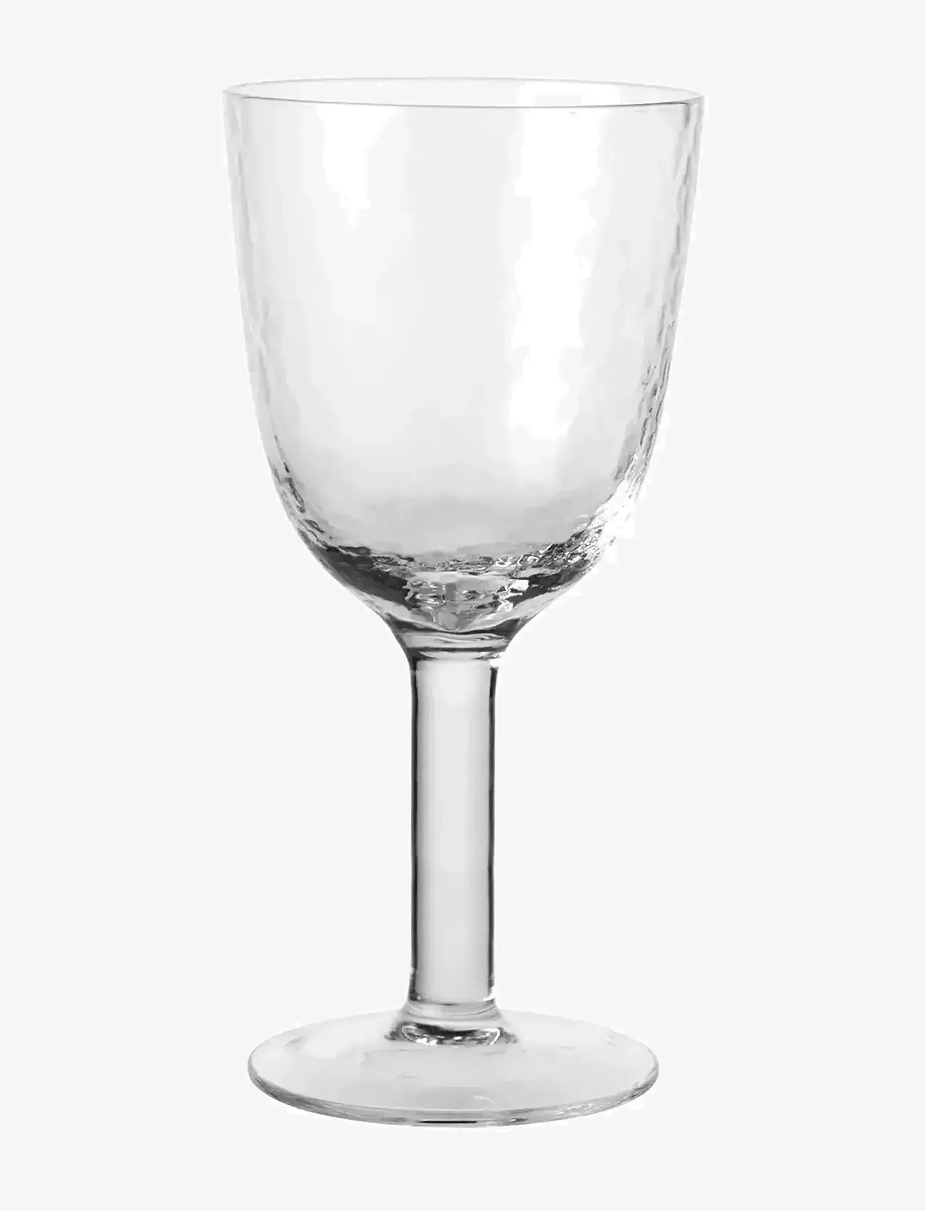 Broste Copenhagen - Hammered White Wine Glass - valge veini pokaalid - clear - 0