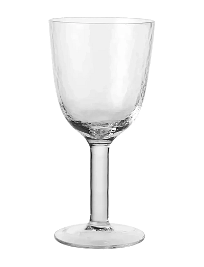 Broste Copenhagen Hammered White Wine Glass - Astiat - CLEAR / undefined