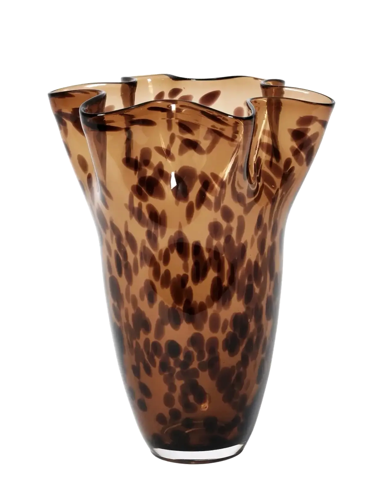 Broste Copenhagen Liva Vase, Vase, Brun, Str: H 31.5CM