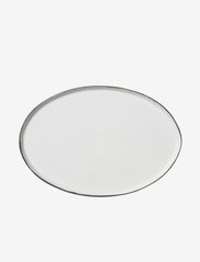Broste Copenhagen - Plate oval Esrum - pietų lėkštės - ivory/grey - 0