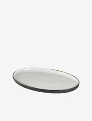 Broste Copenhagen - Plate oval Esrum - pietų lėkštės - ivory/grey - 1