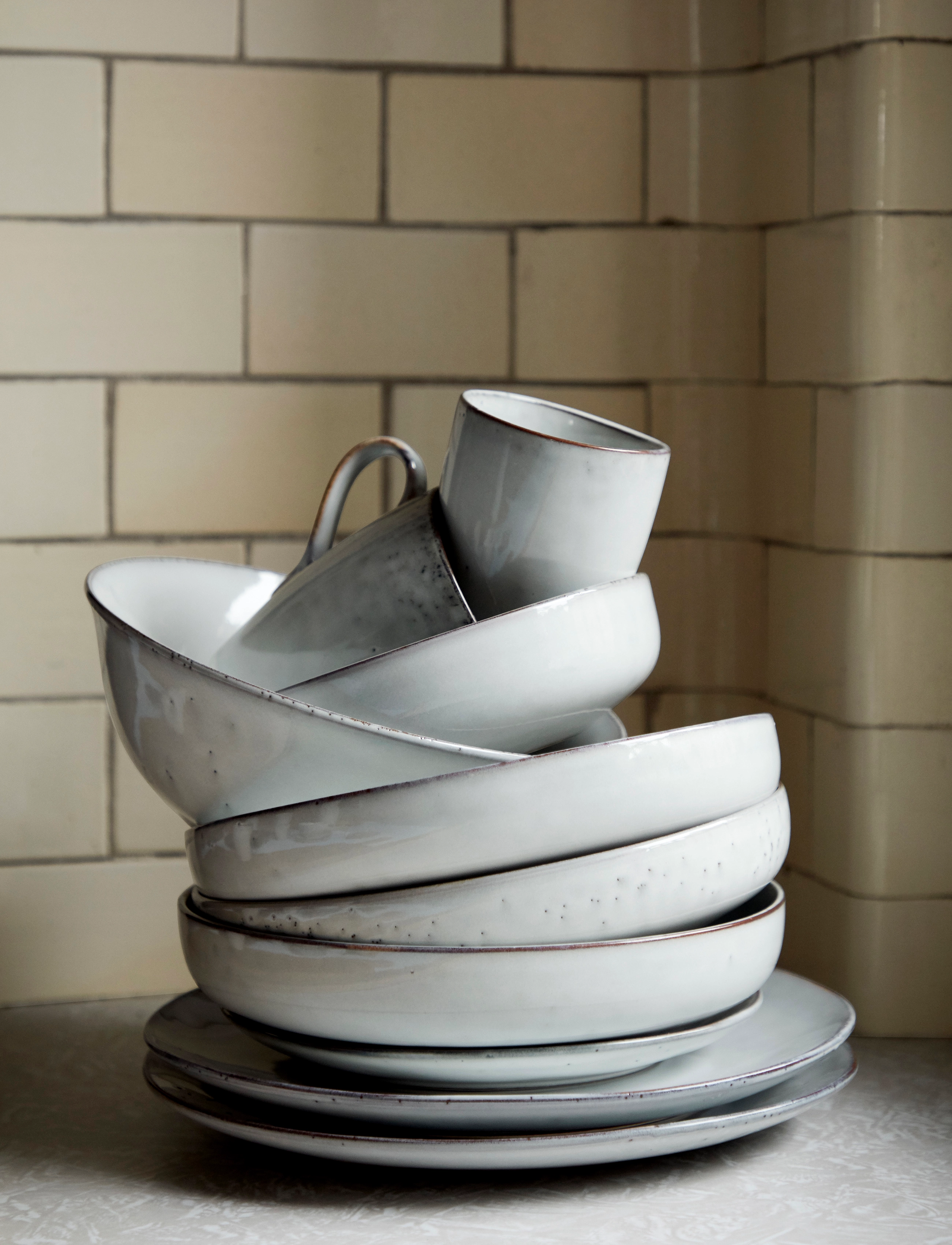 Broste Copenhagen Skål 'Nordic Sand', Ø22.5 cm, Cream, Bordservice > Skåle, Unisex