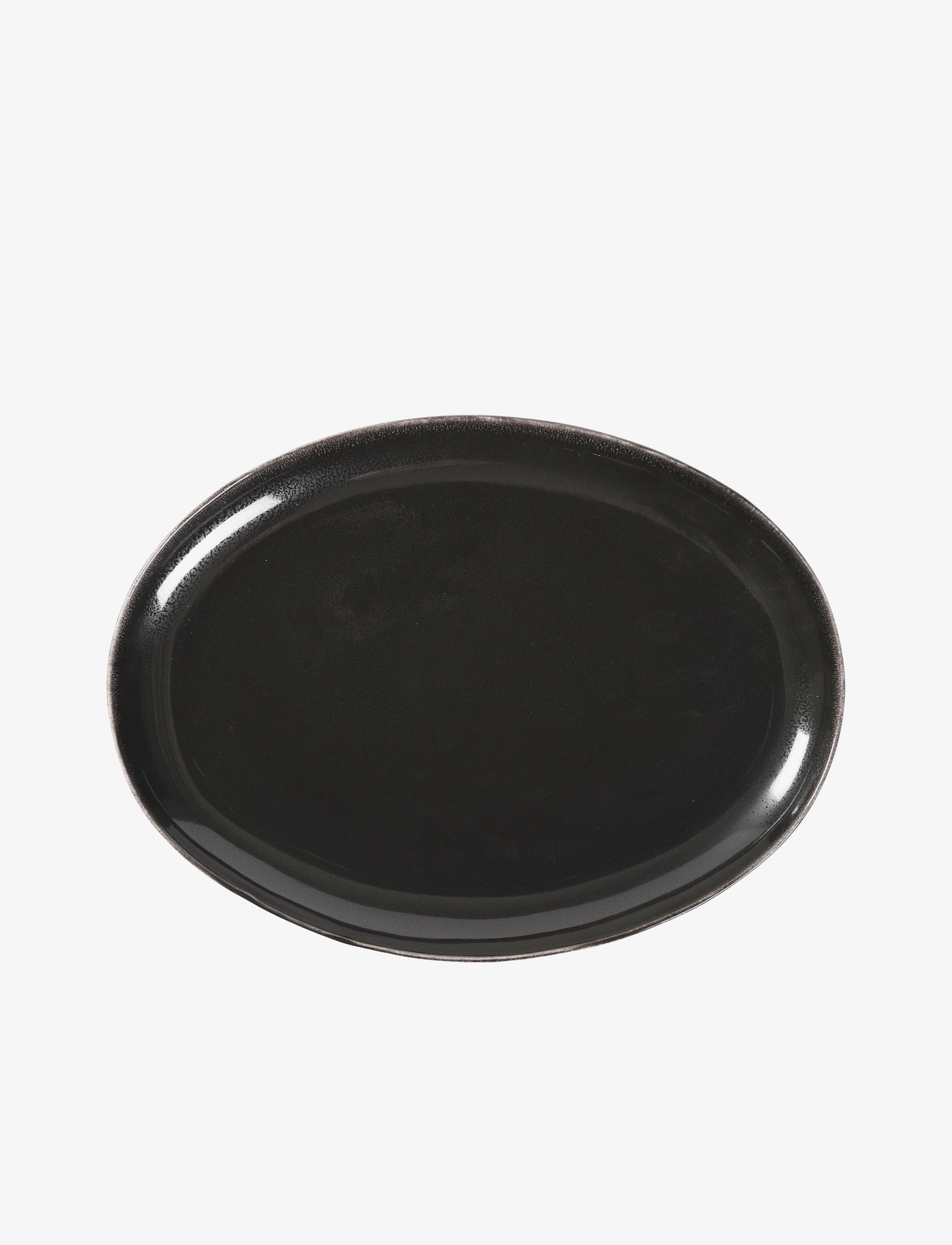 Broste Copenhagen Oval plate Nordic coal - Teller - CHARCOAL / black