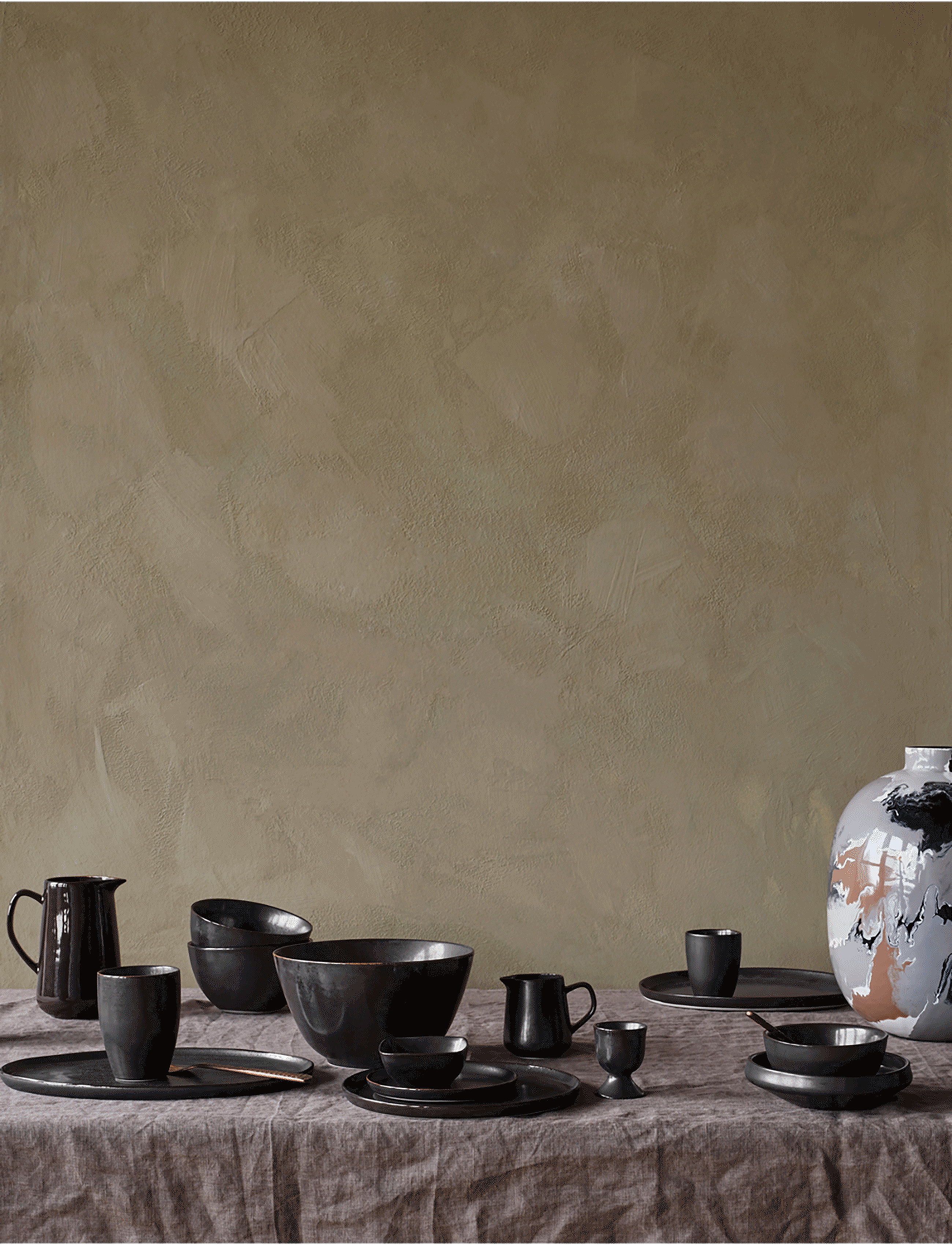 Broste Copenhagen Dessert/Frokost Tallerken 'Esrum Night', Ø 21 cm, Plates, Schwarz - Small Homeware