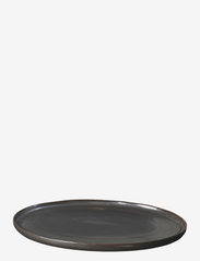 Broste Copenhagen - Oval plate Esrum night - dinner plates - grey/brown - 0