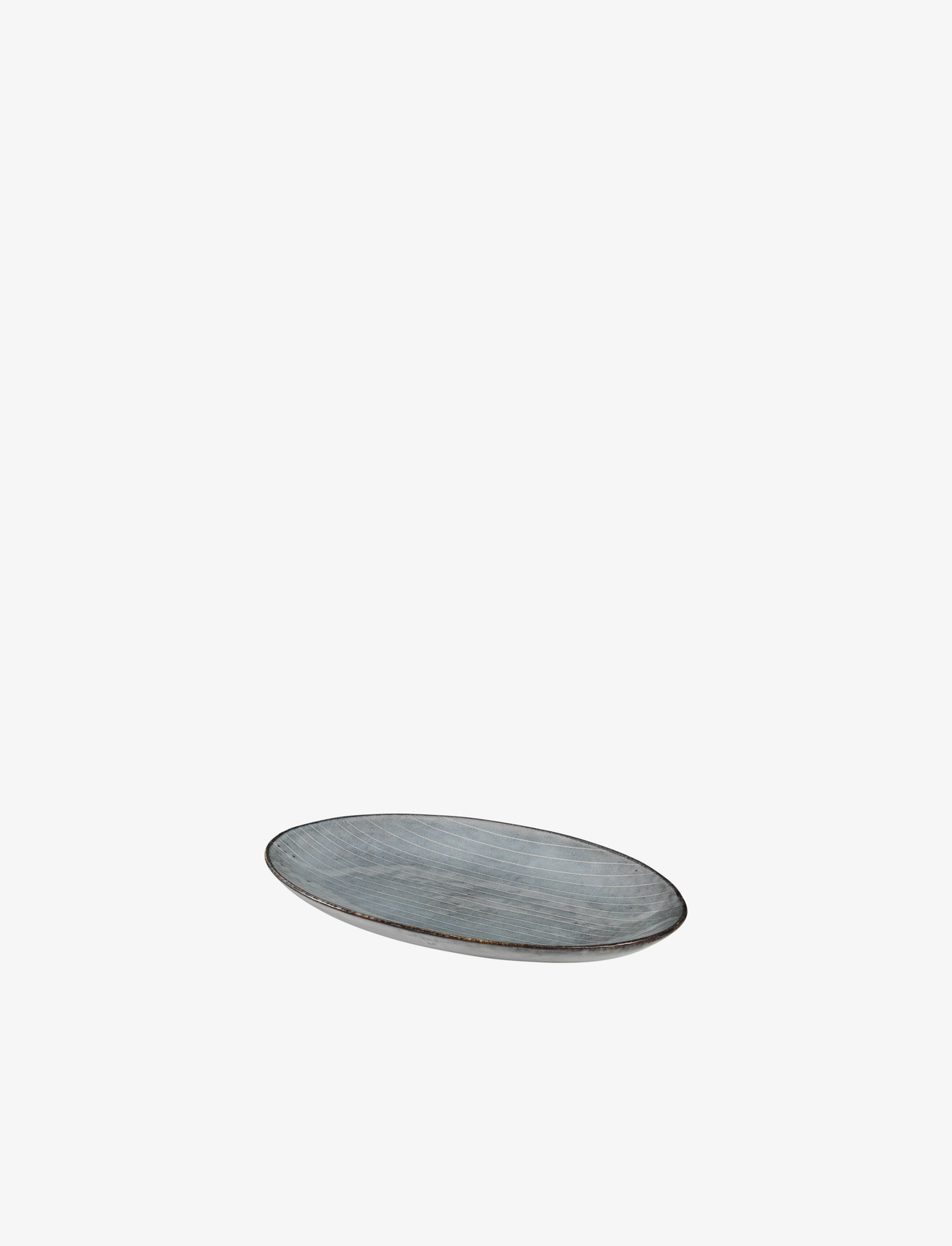 BROSTE COPENHAGEN Fad Oval 'Nordic Sea' Stentøj Blau - Ø 13.6 CM - Unisex