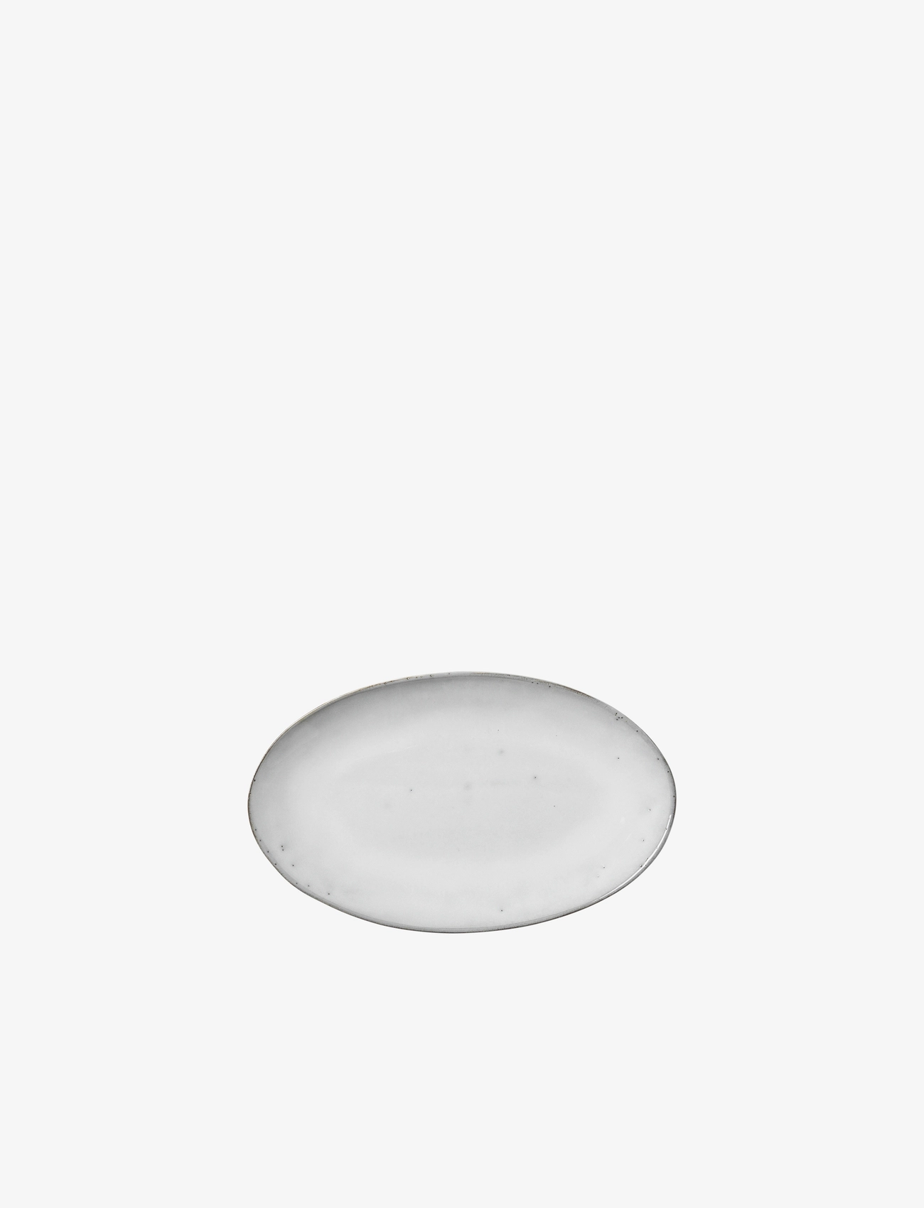 Broste Copenhagen Fad Oval S 'Nordic Sand', 13.6X22 cm, Plates, Creme - Dinner Homeware