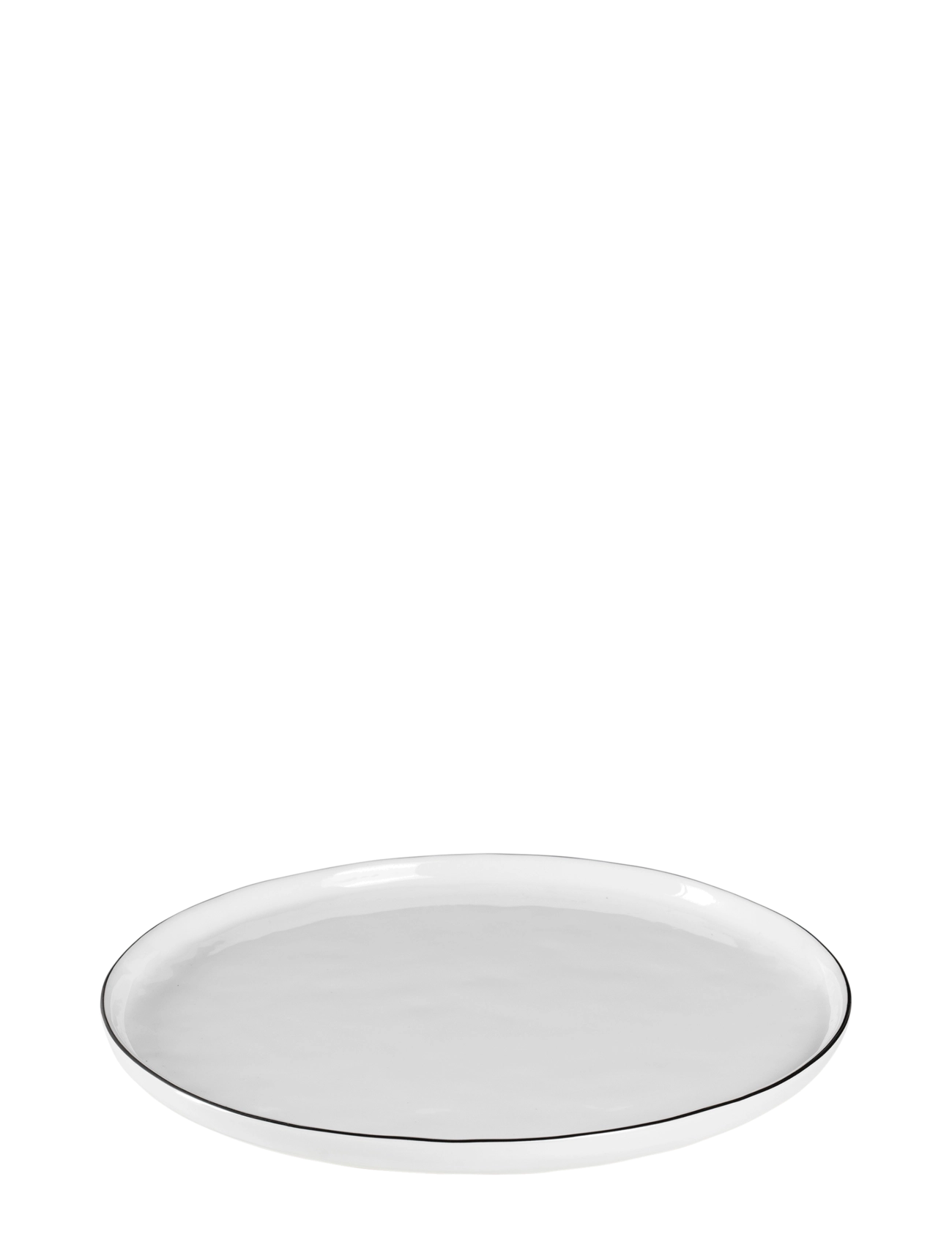 Broste Copenhagen - Salt Dinner Plate - dinner plates - white w/black rim - 2