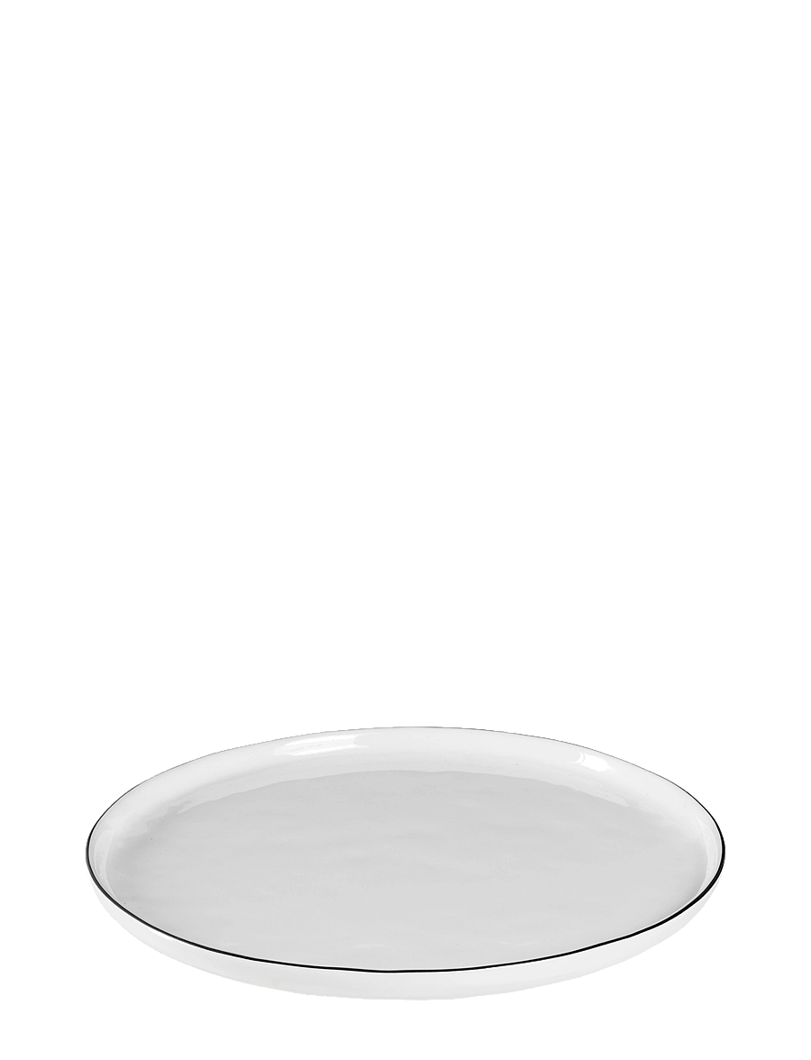 Broste Copenhagen - Salt Dinner Plate - dinner plates - white w/black rim - 2