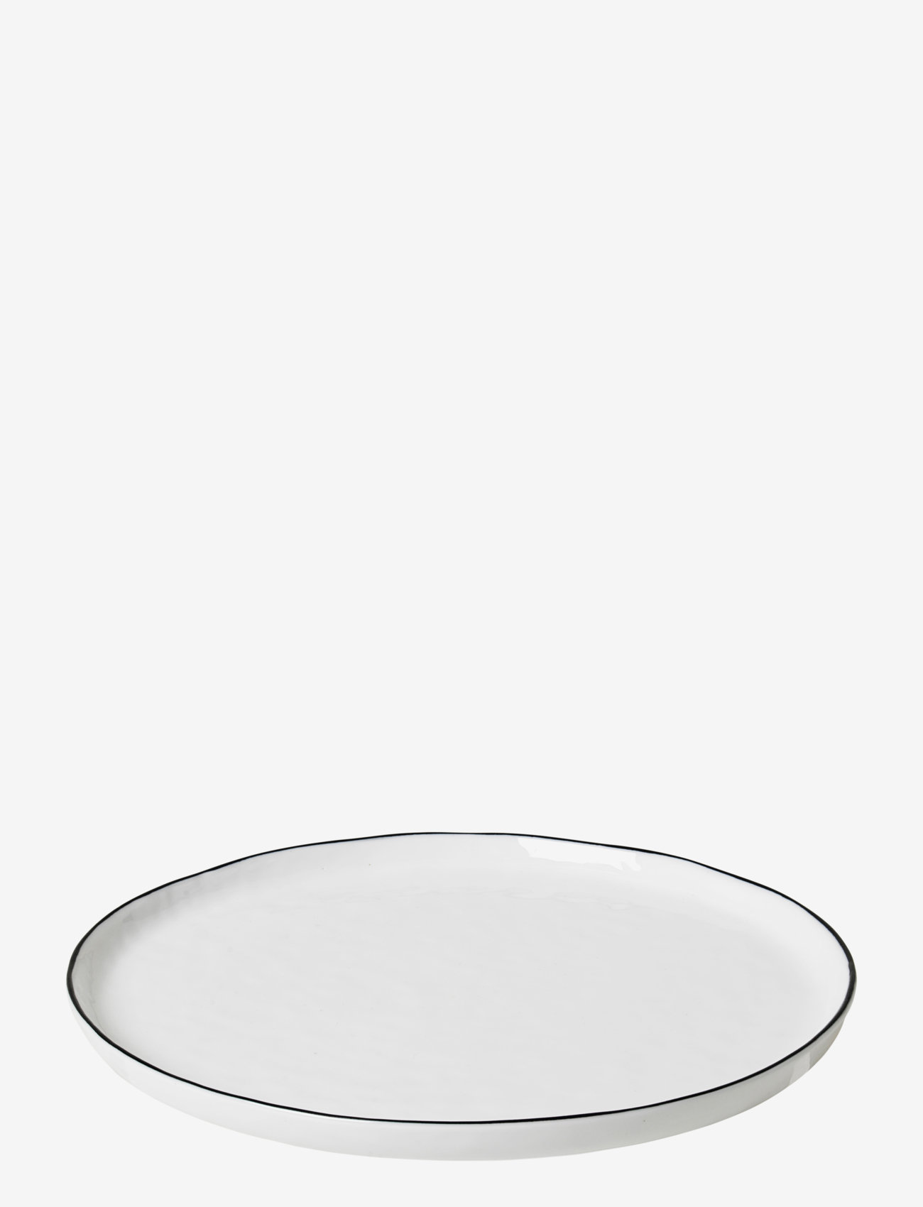 Broste Copenhagen - Salt Lunch plate - madalaimad hinnad - white w/black rim - 0