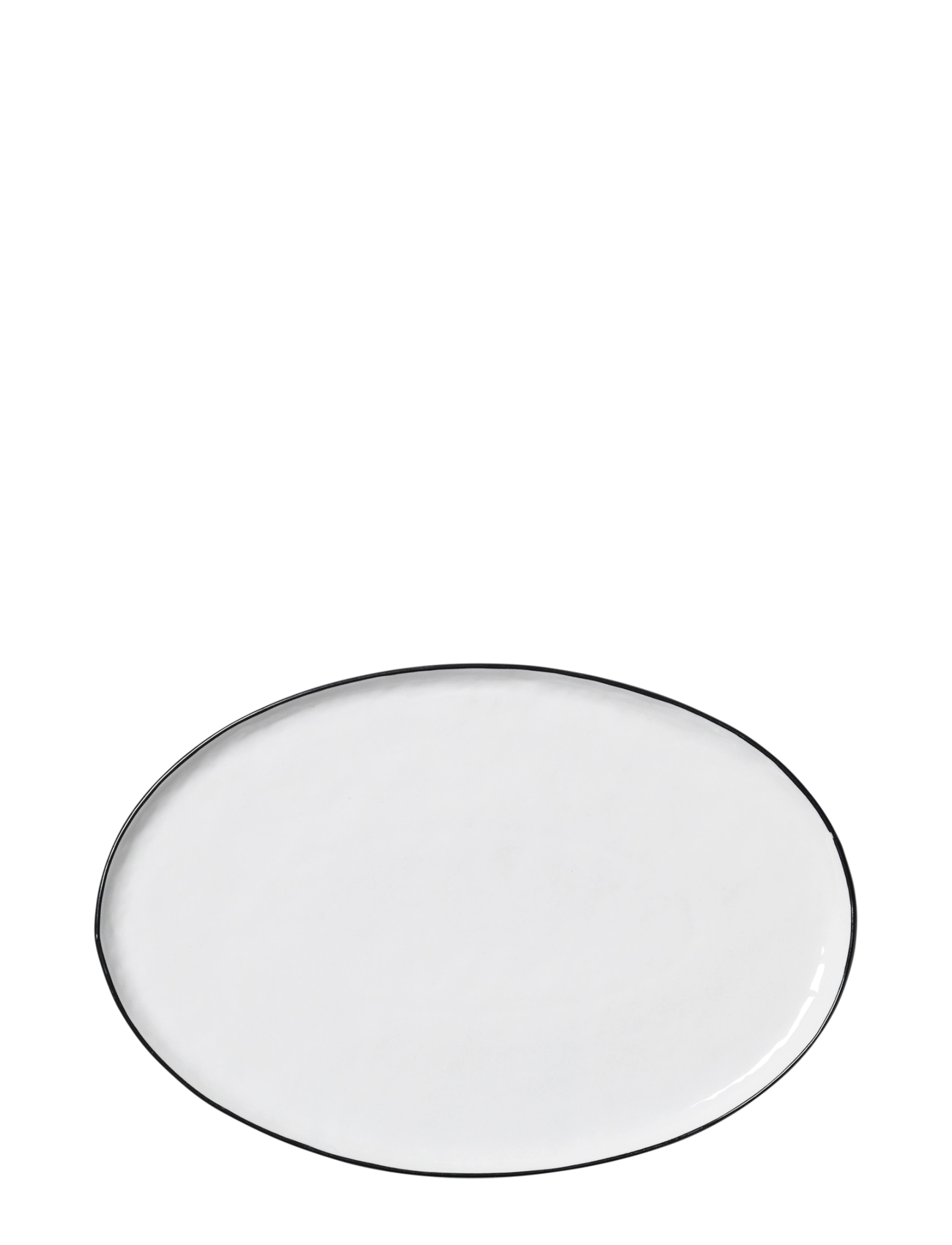 Broste Copenhagen Fat oval 'salt' '' - Visa allt - WHITE W/BLACK RIM / white