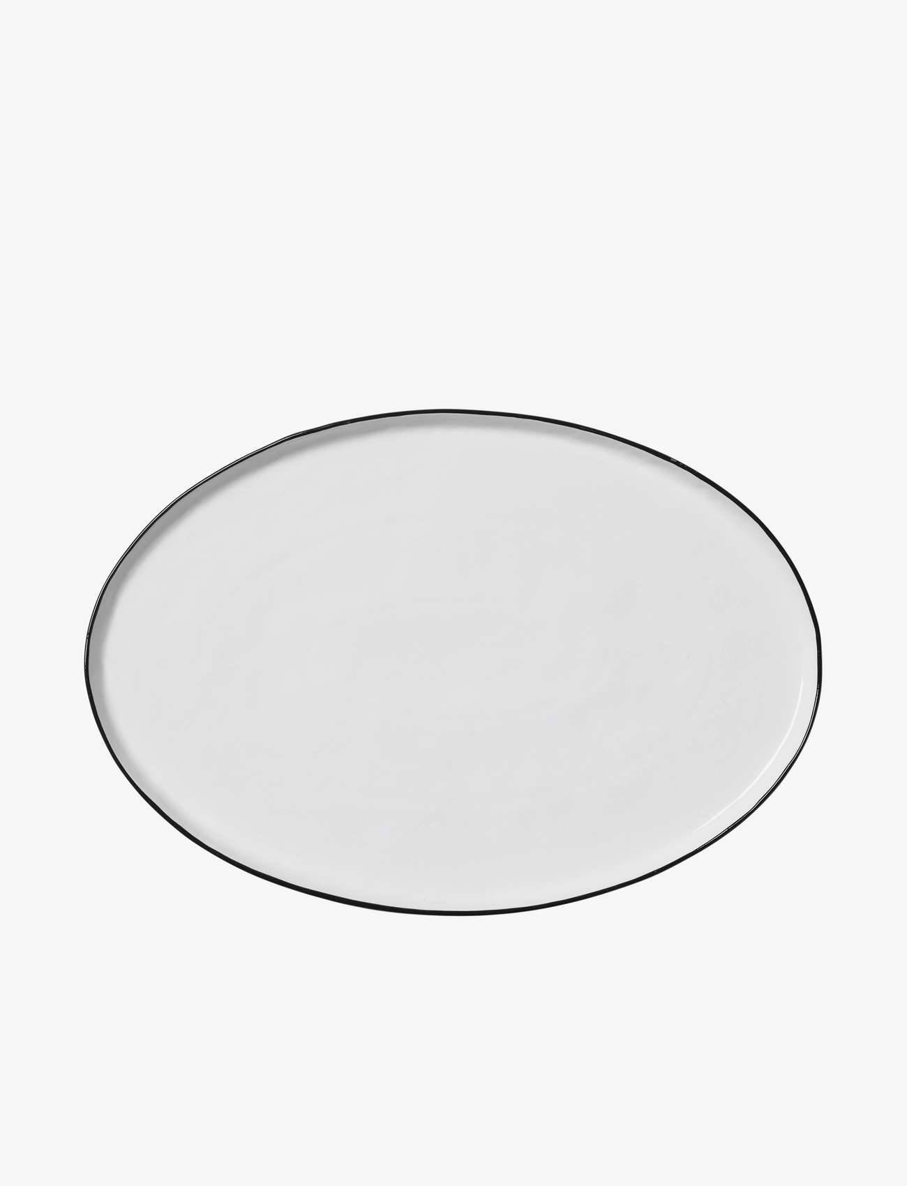 Broste Copenhagen Fad Oval 'Salt', 26.5X38.5 cm, Serving Dishes, Weiß - Platters, Homeware
