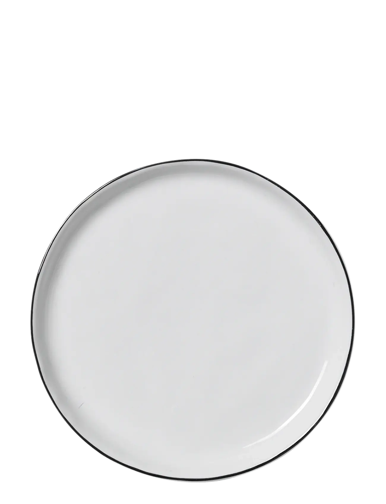 Broste Copenhagen Salt Side plate - Frühstücksteller - WHITE W/BLACK RIM / white