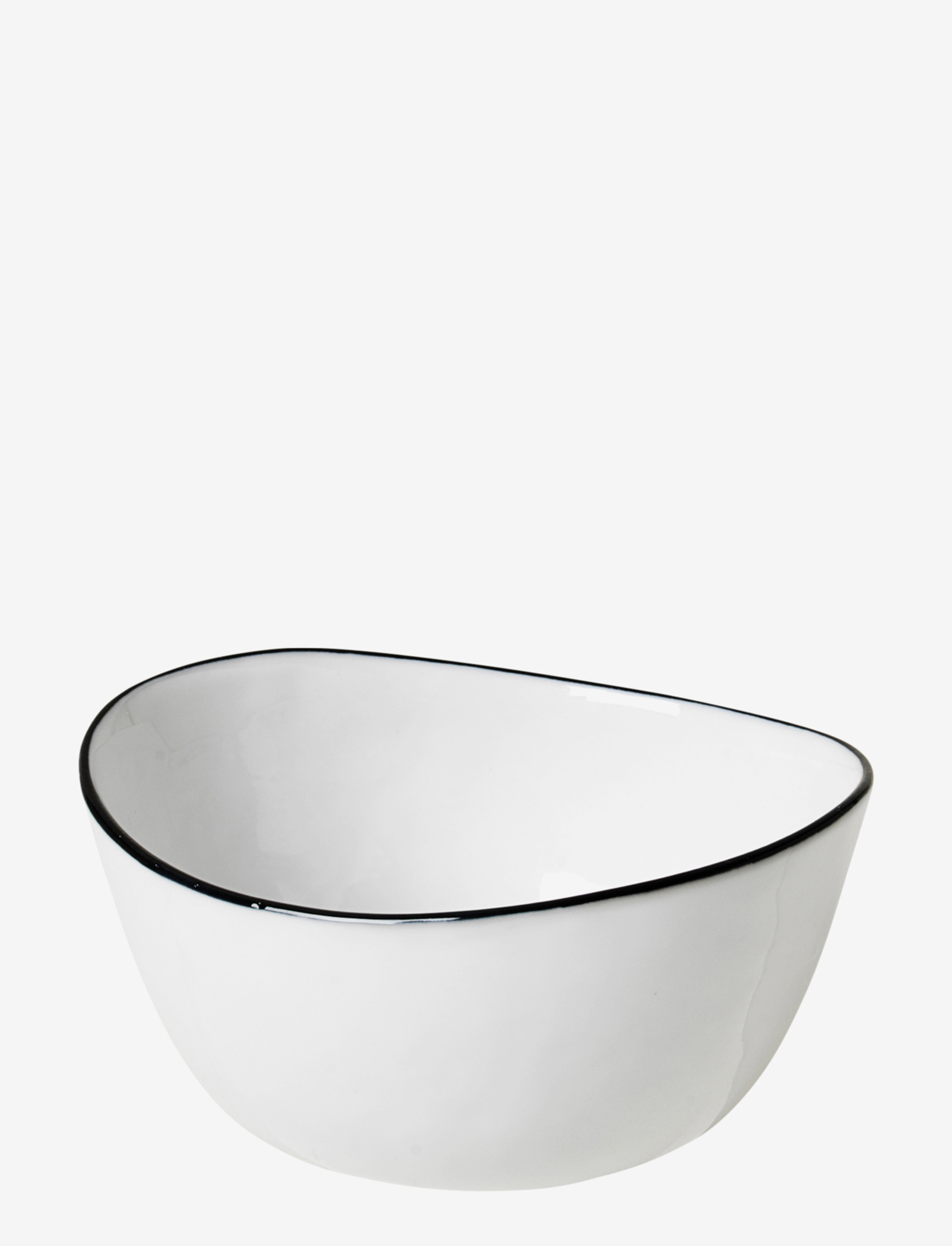 Broste Copenhagen Skål 'salt' - Skålar - WHITE W/BLACK RIM / white
