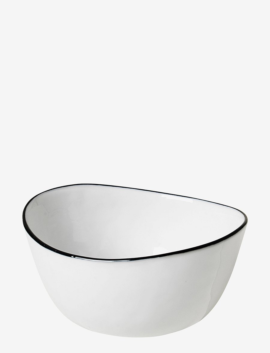 Broste Copenhagen - Bowl Salt - müslischalen - white w/black rim - 0