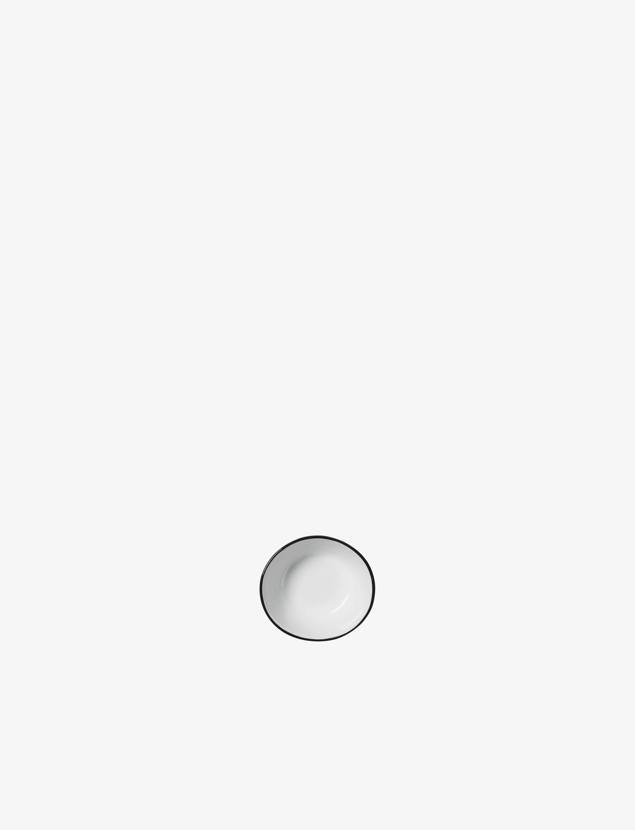 Broste Copenhagen - Salt Bowl - lowest prices - white w/black rim - 1