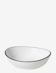 Broste Copenhagen - Bowl Salt - de laveste prisene - white w/black rim - 0