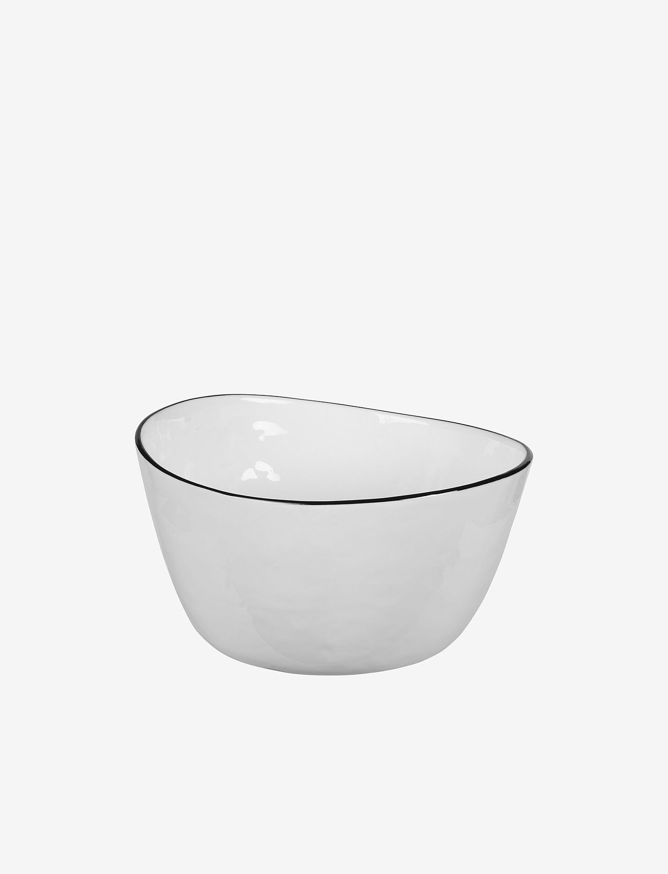 Broste Copenhagen - Bowl Salt - fruit bowls - white w/black rim - 0